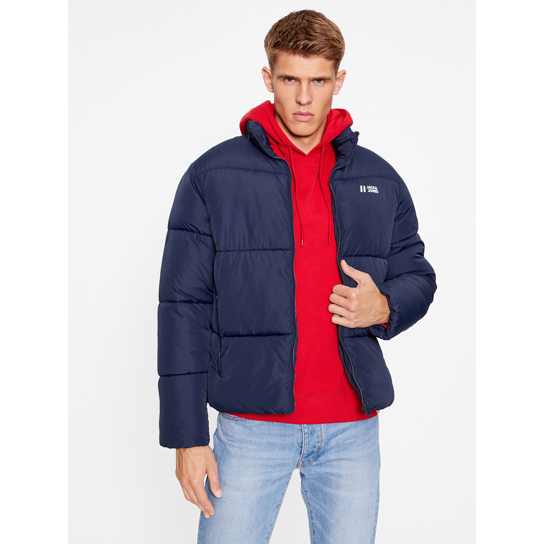 Jack&Jones Puhovka 12238745 Mornarsko modra Regular Fit - Pepit.si