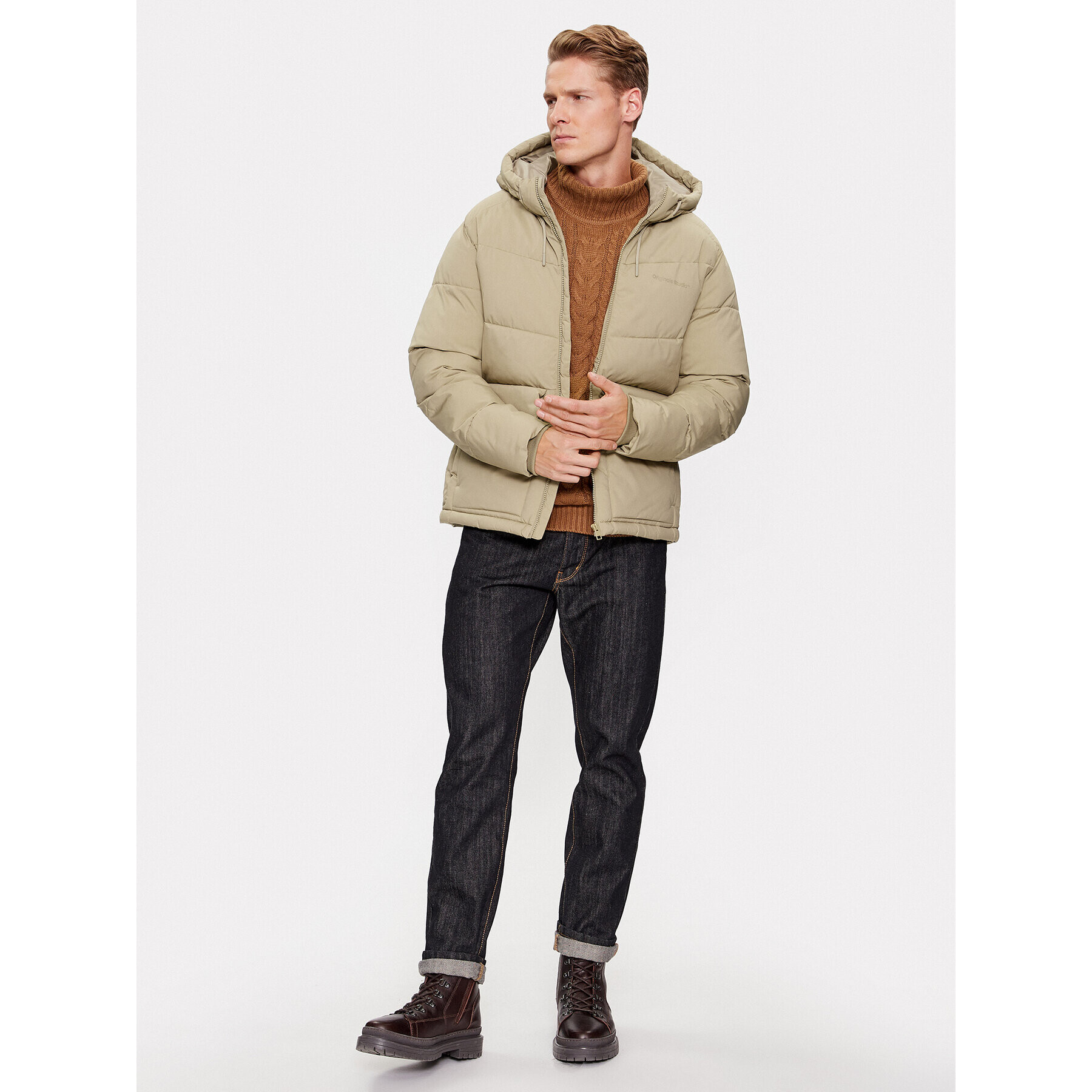 Jack&Jones Puhovka 12238849 Bež Regular Fit - Pepit.si