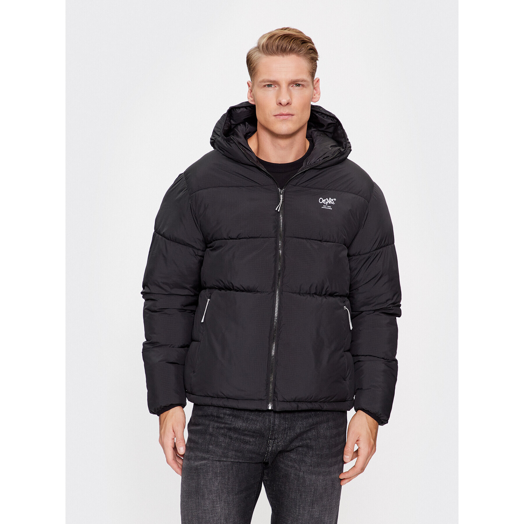 Jack&Jones Puhovka 12238878 Črna Regular Fit - Pepit.si