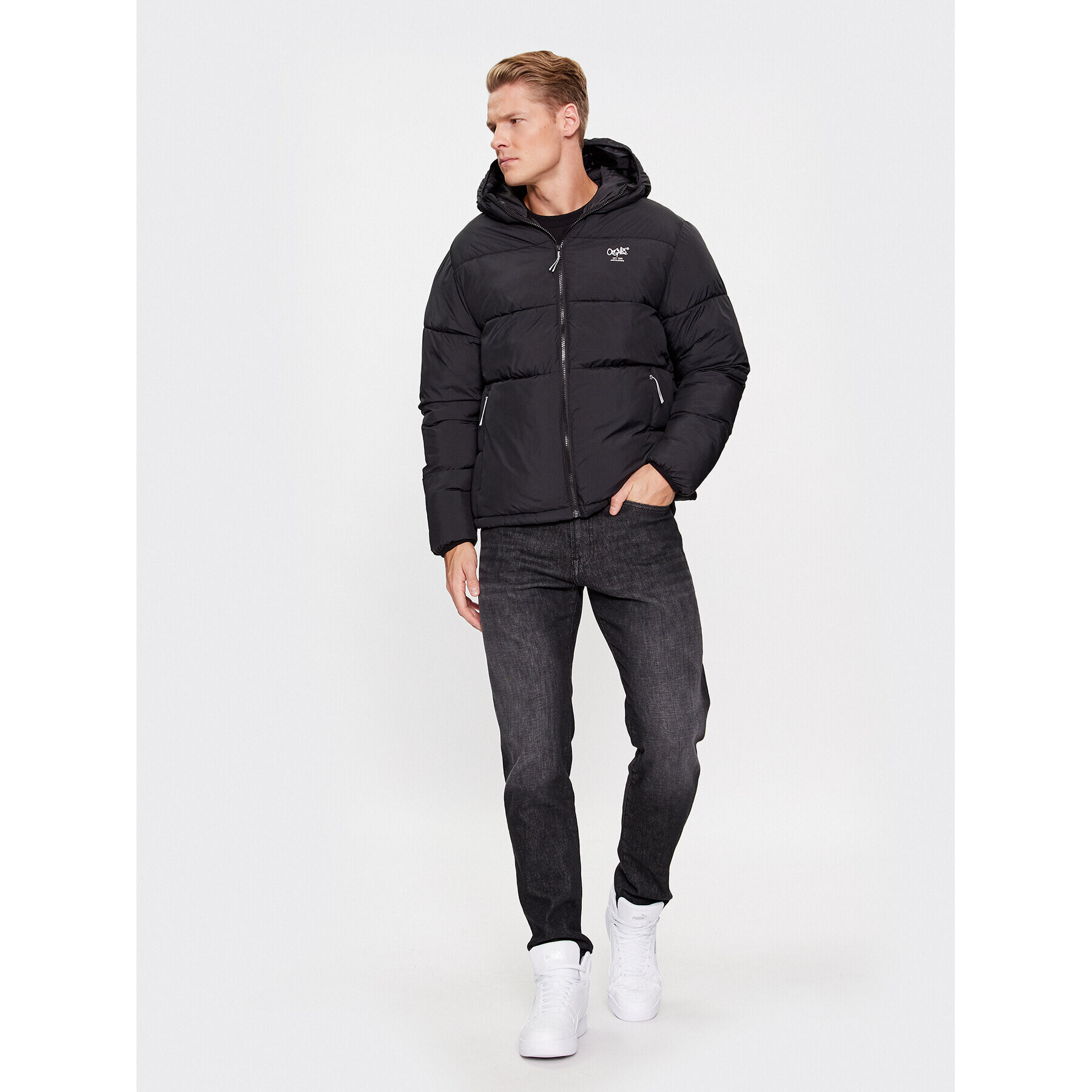 Jack&Jones Puhovka 12238878 Črna Regular Fit - Pepit.si