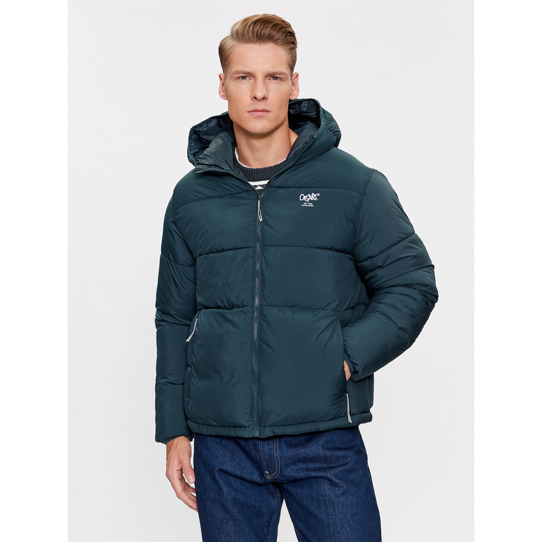 Jack&Jones Puhovka 12238878 Zelena Regular Fit - Pepit.si