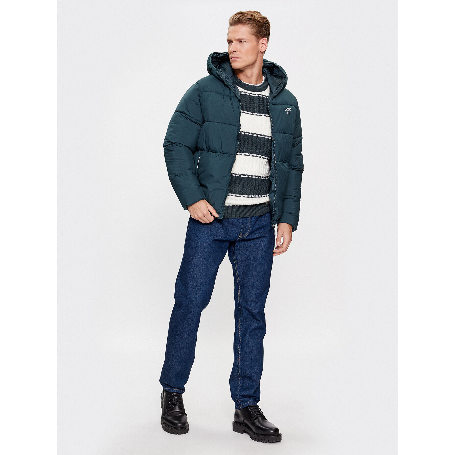 Jack&Jones Puhovka 12238878 Zelena Regular Fit - Pepit.si