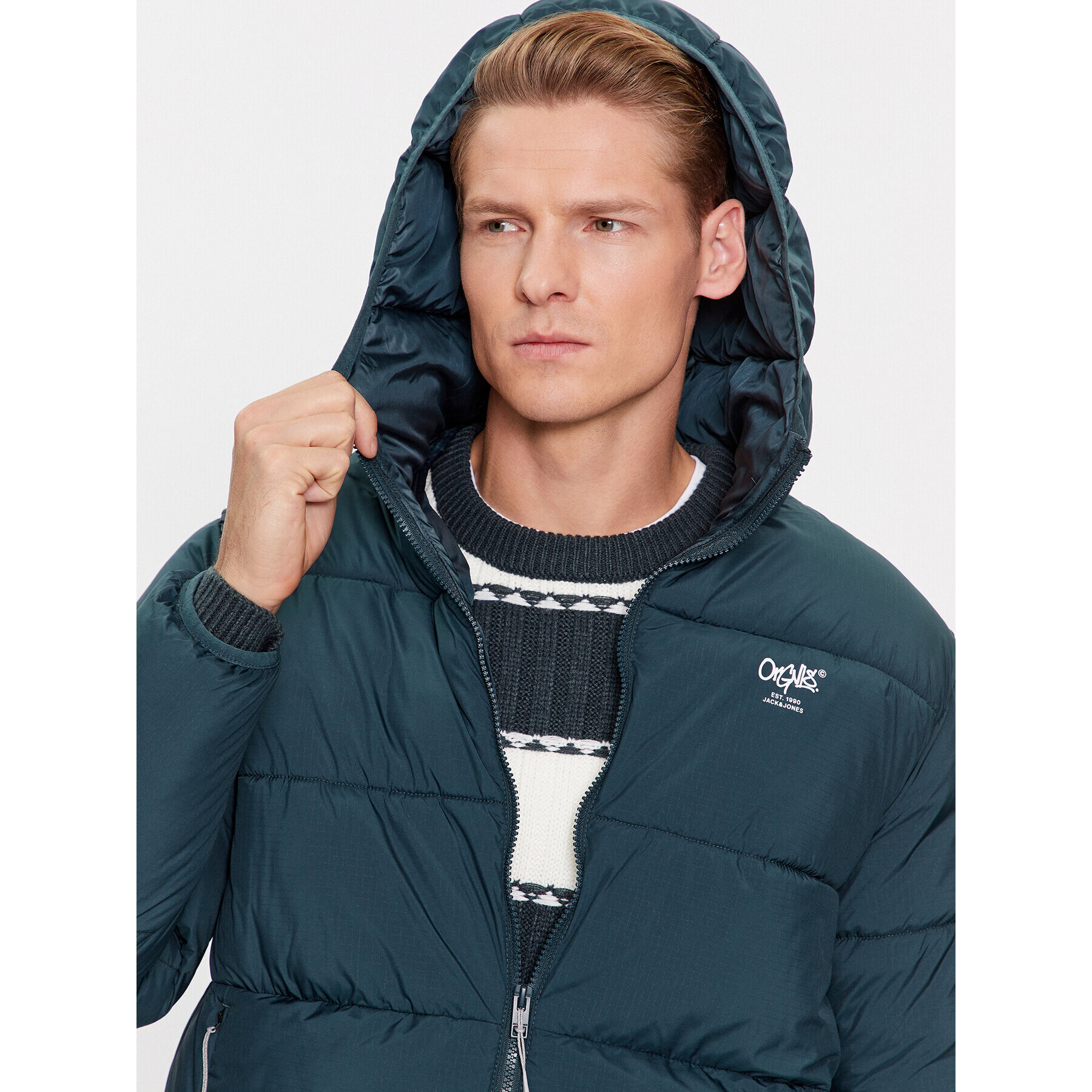 Jack&Jones Puhovka 12238878 Zelena Regular Fit - Pepit.si