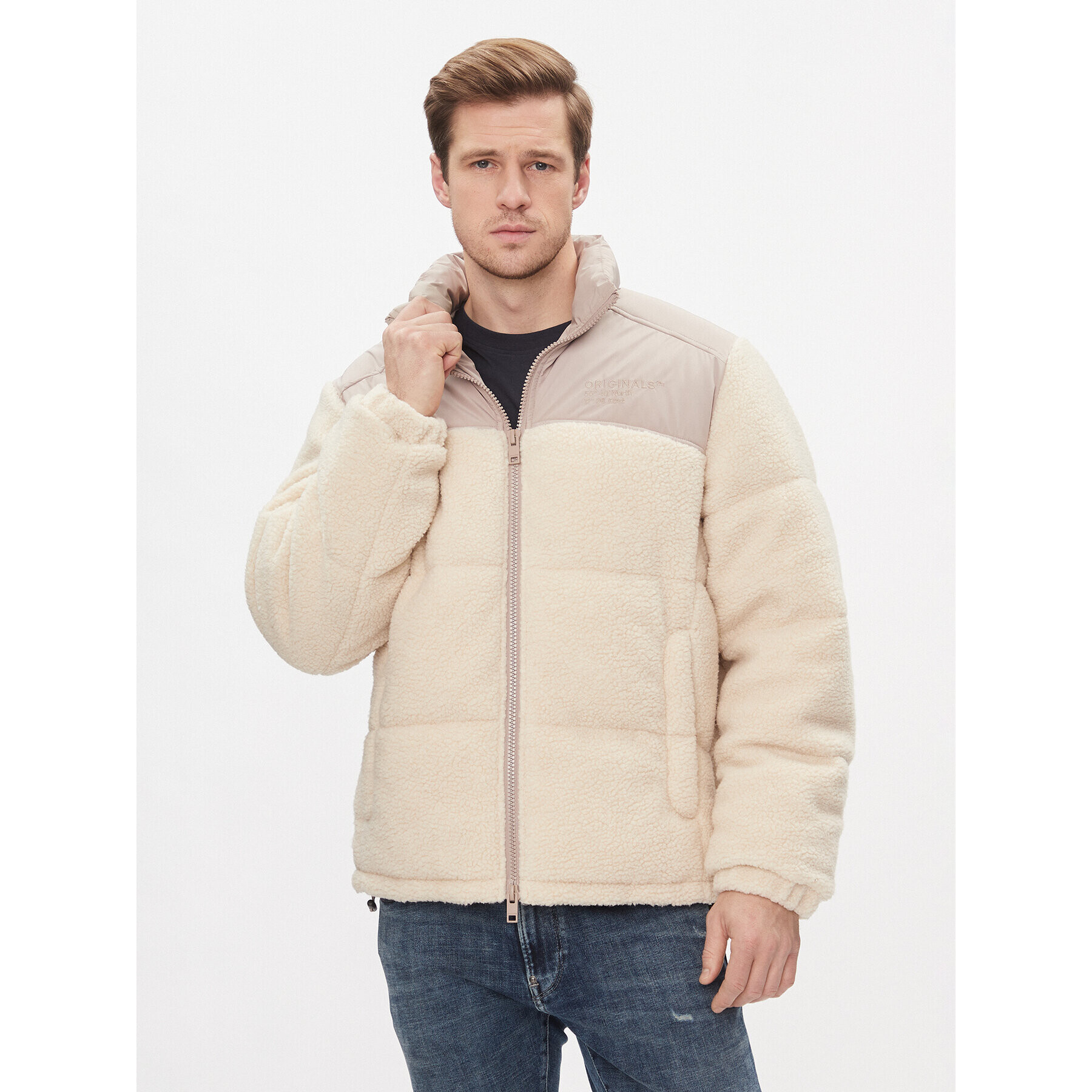 Jack&Jones Puhovka 12246685 Bež Regular Fit - Pepit.si