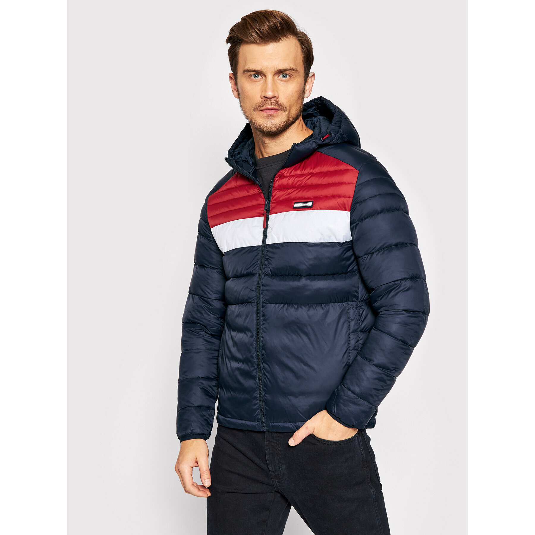 Jack&Jones Puhovka Ace 12189882 Mornarsko modra Regular Fit - Pepit.si