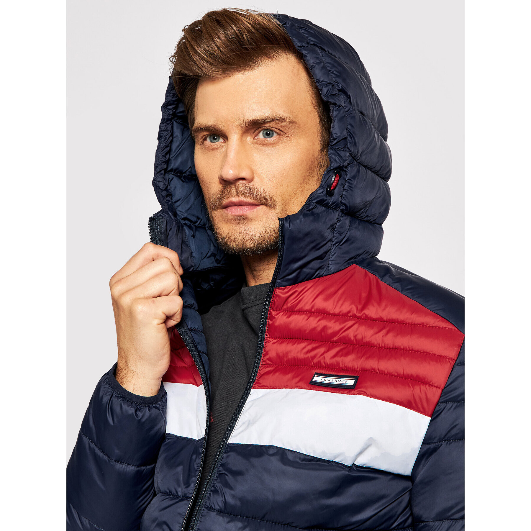 Jack&Jones Puhovka Ace 12189882 Mornarsko modra Regular Fit - Pepit.si