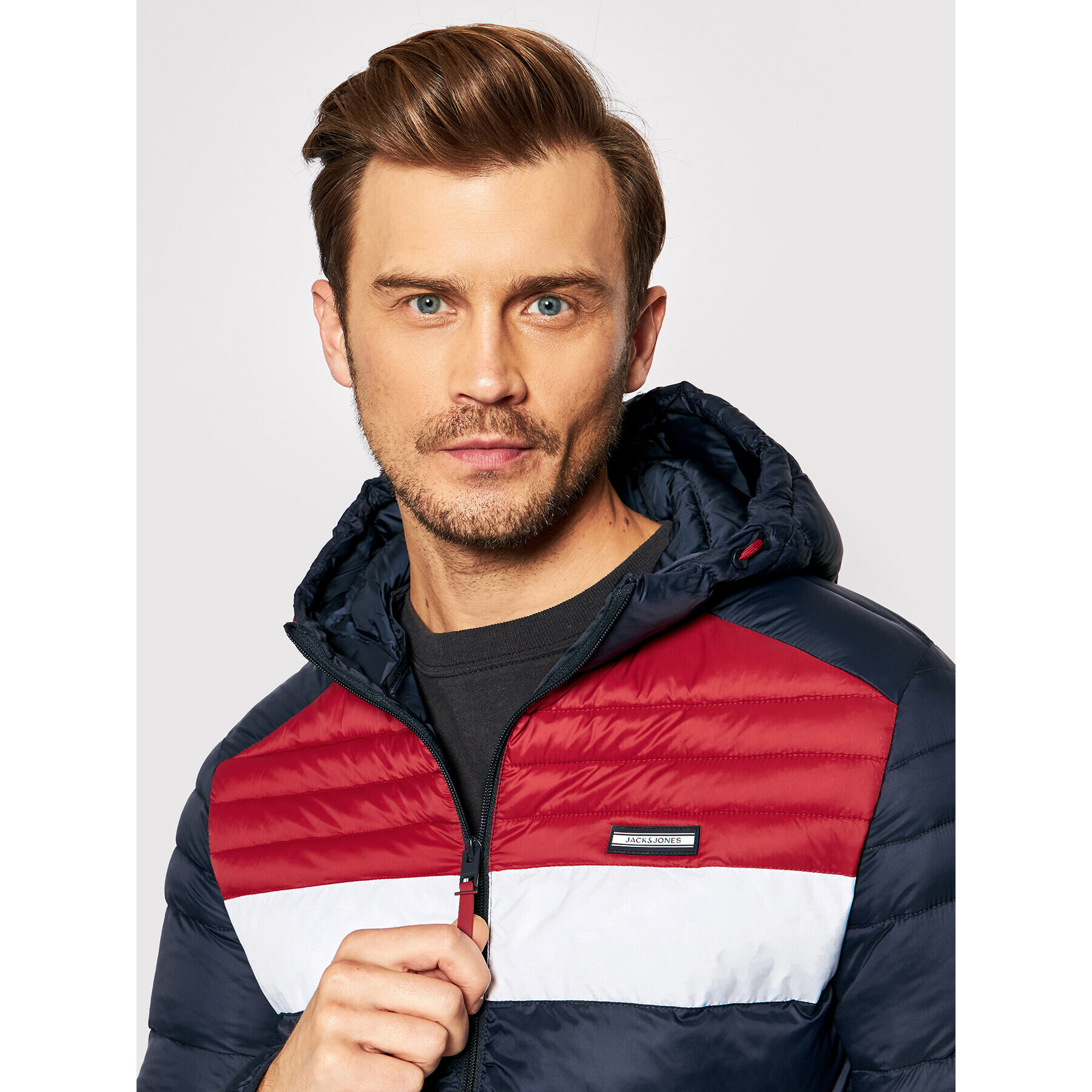 Jack&Jones Puhovka Ace 12189882 Mornarsko modra Regular Fit - Pepit.si