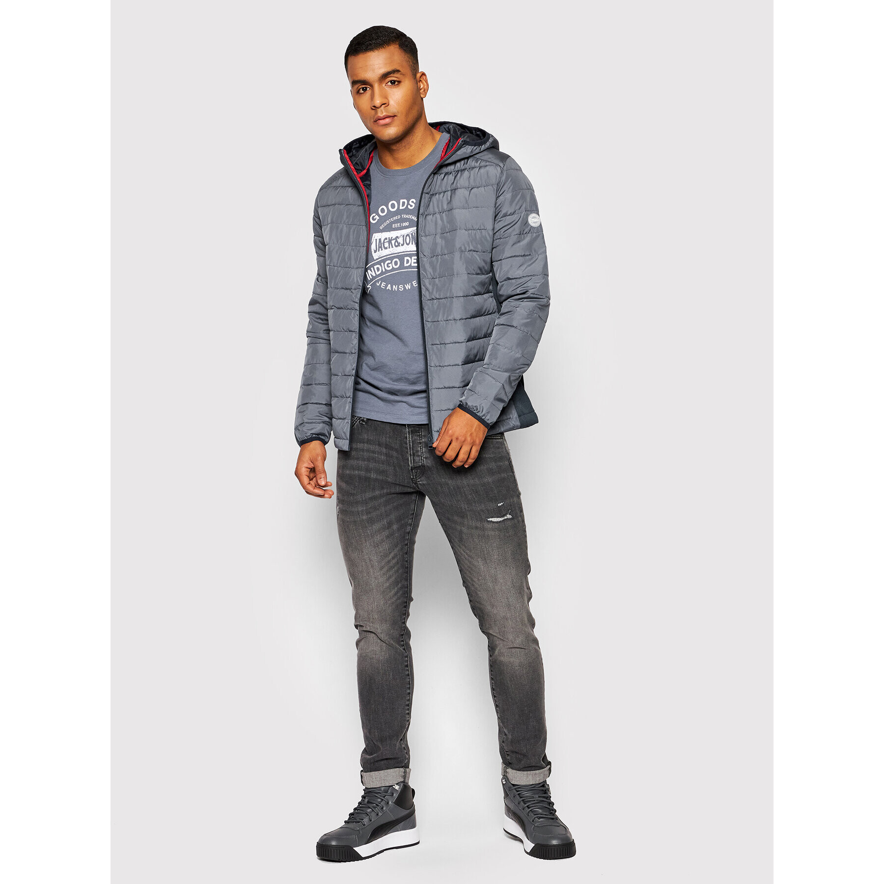 Jack&Jones Puhovka Ace Spring 12200419 Modra Regular Fit - Pepit.si