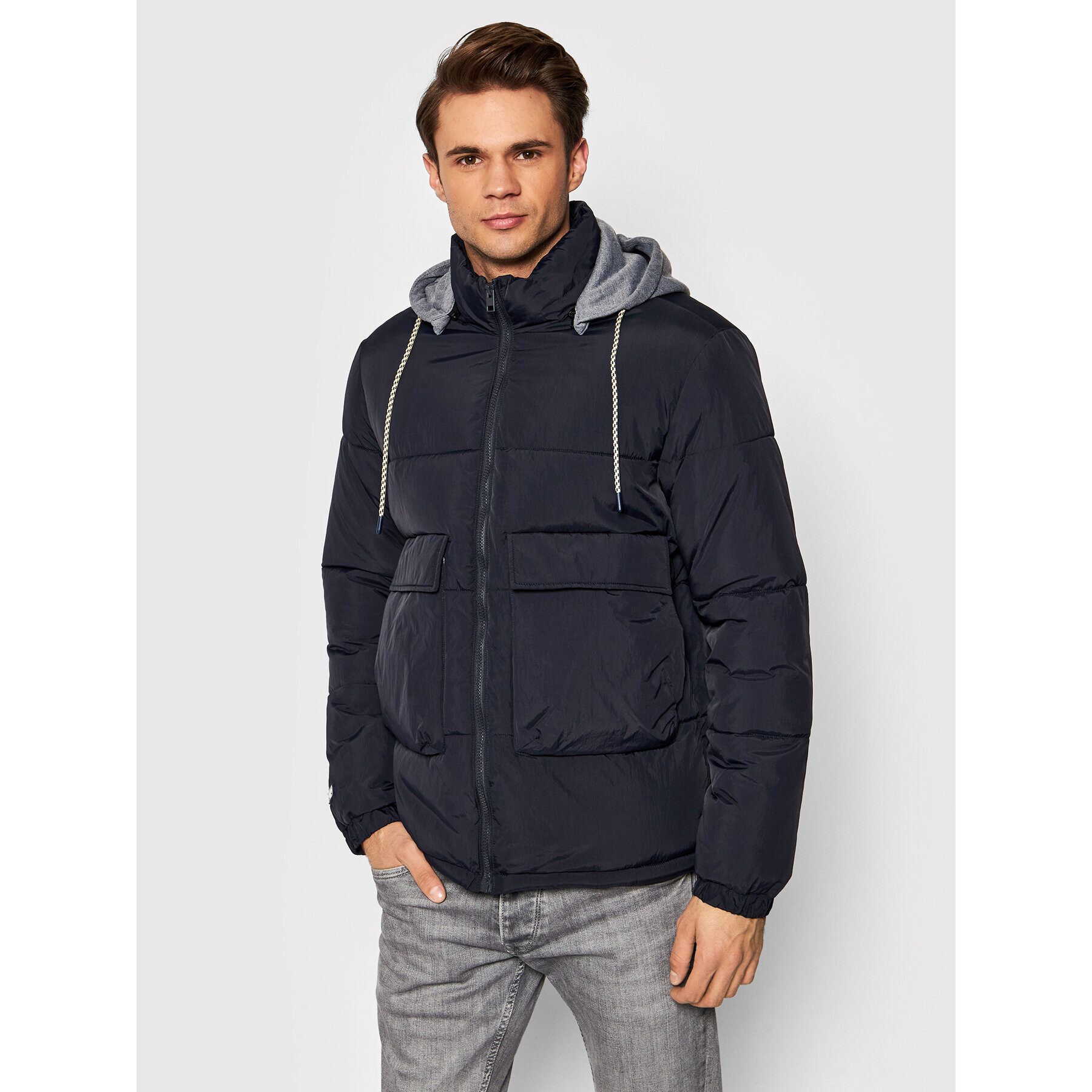 Jack&Jones Puhovka Bright 12198163 Mornarsko modra Regular Fit - Pepit.si