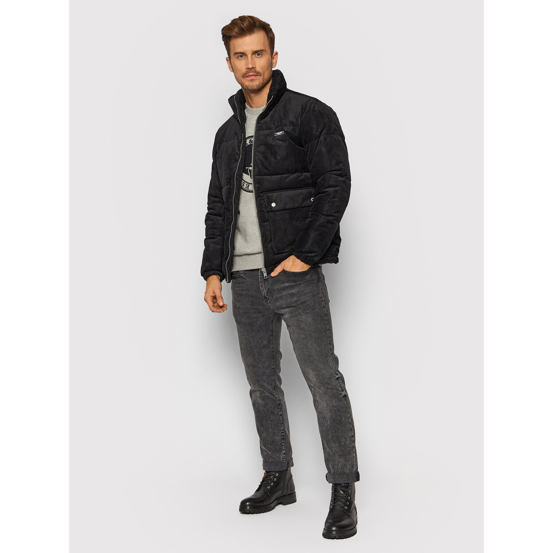 Jack&Jones Puhovka Caden 12198180 Črna Regular Fit - Pepit.si