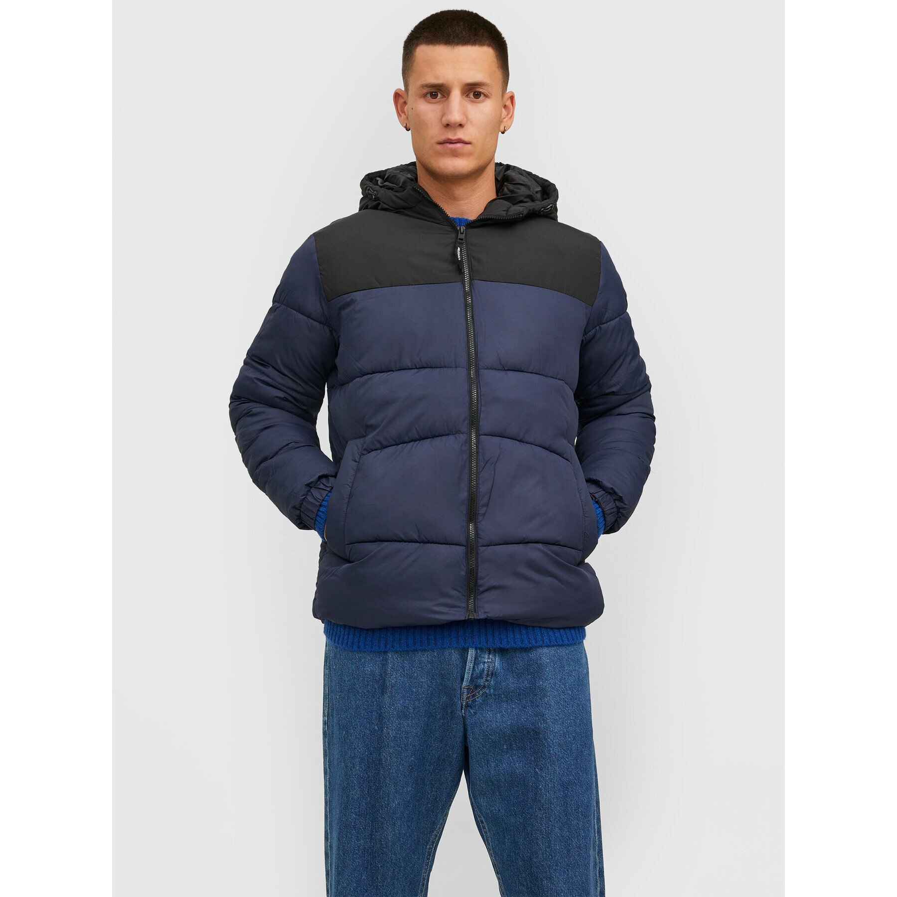 Jack&Jones Puhovka Chili 12212212 Mornarsko modra Regular Fit - Pepit.si