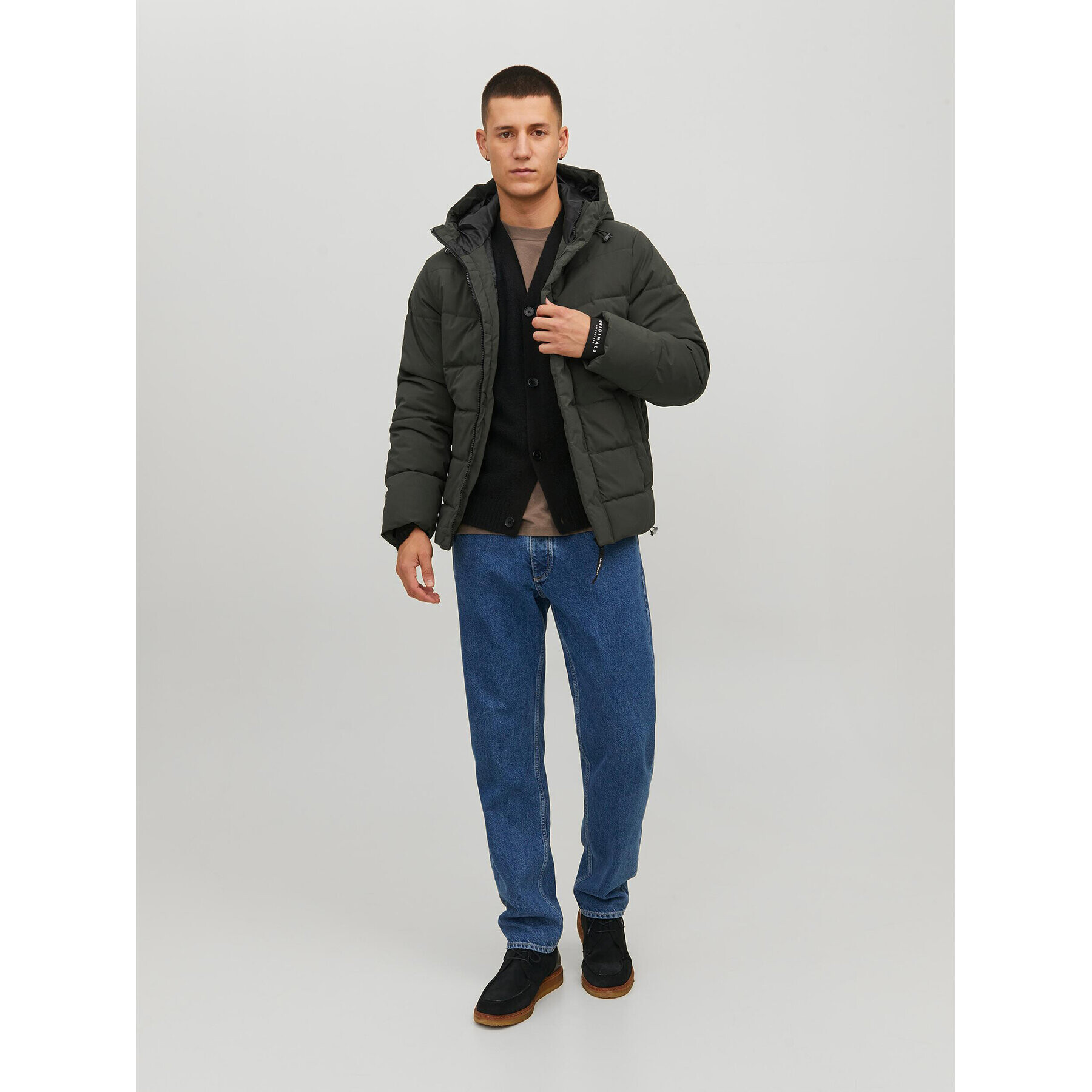 Jack&Jones Puhovka Clean 12215132 Zelena Regular Fit - Pepit.si