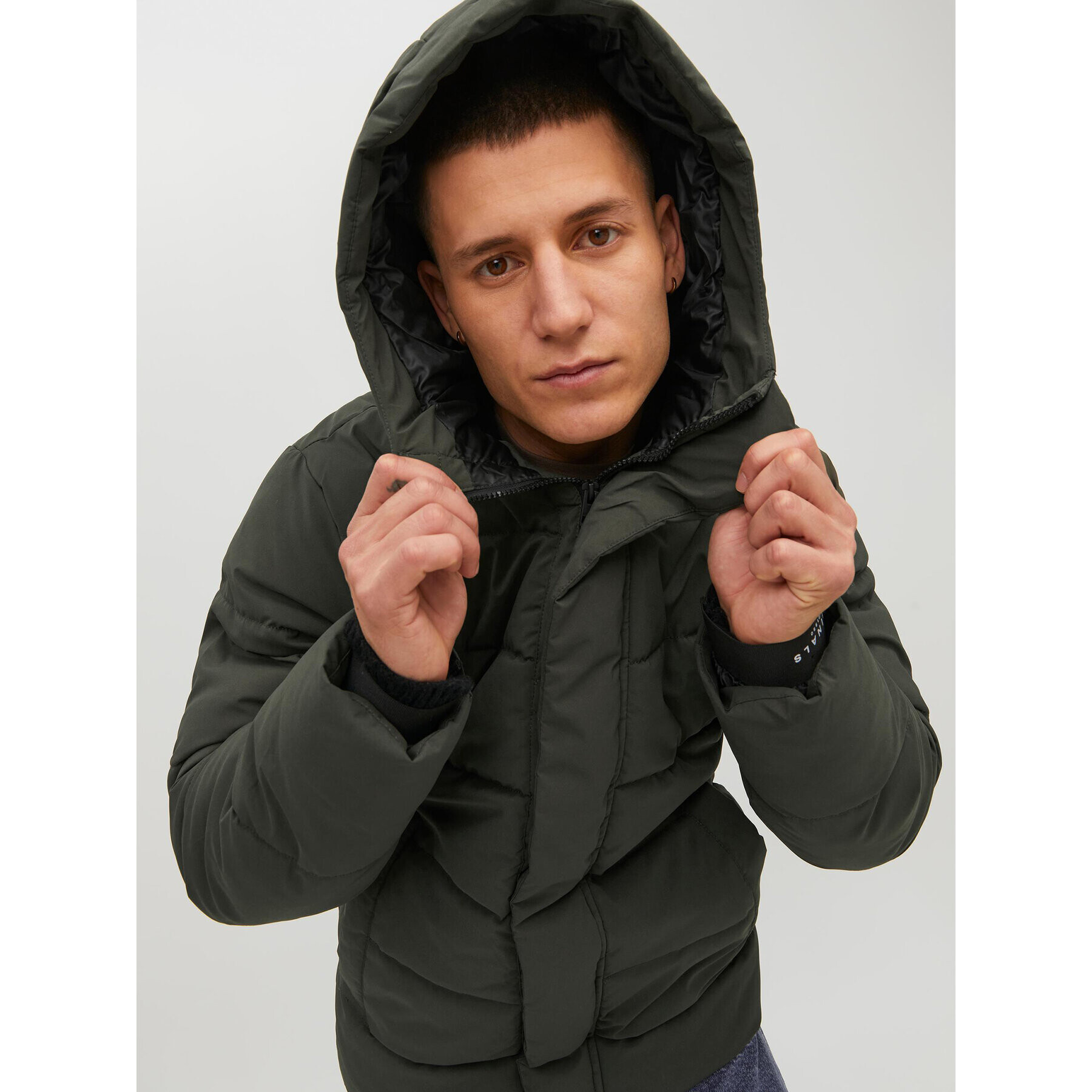 Jack&Jones Puhovka Clean 12215132 Zelena Regular Fit - Pepit.si