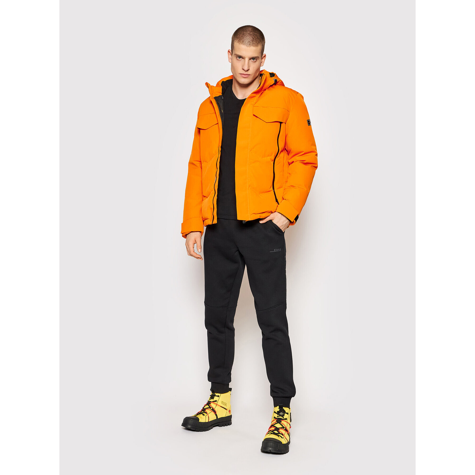 Jack&Jones Puhovka Conrad 12193193 Oranžna Regular Fit - Pepit.si