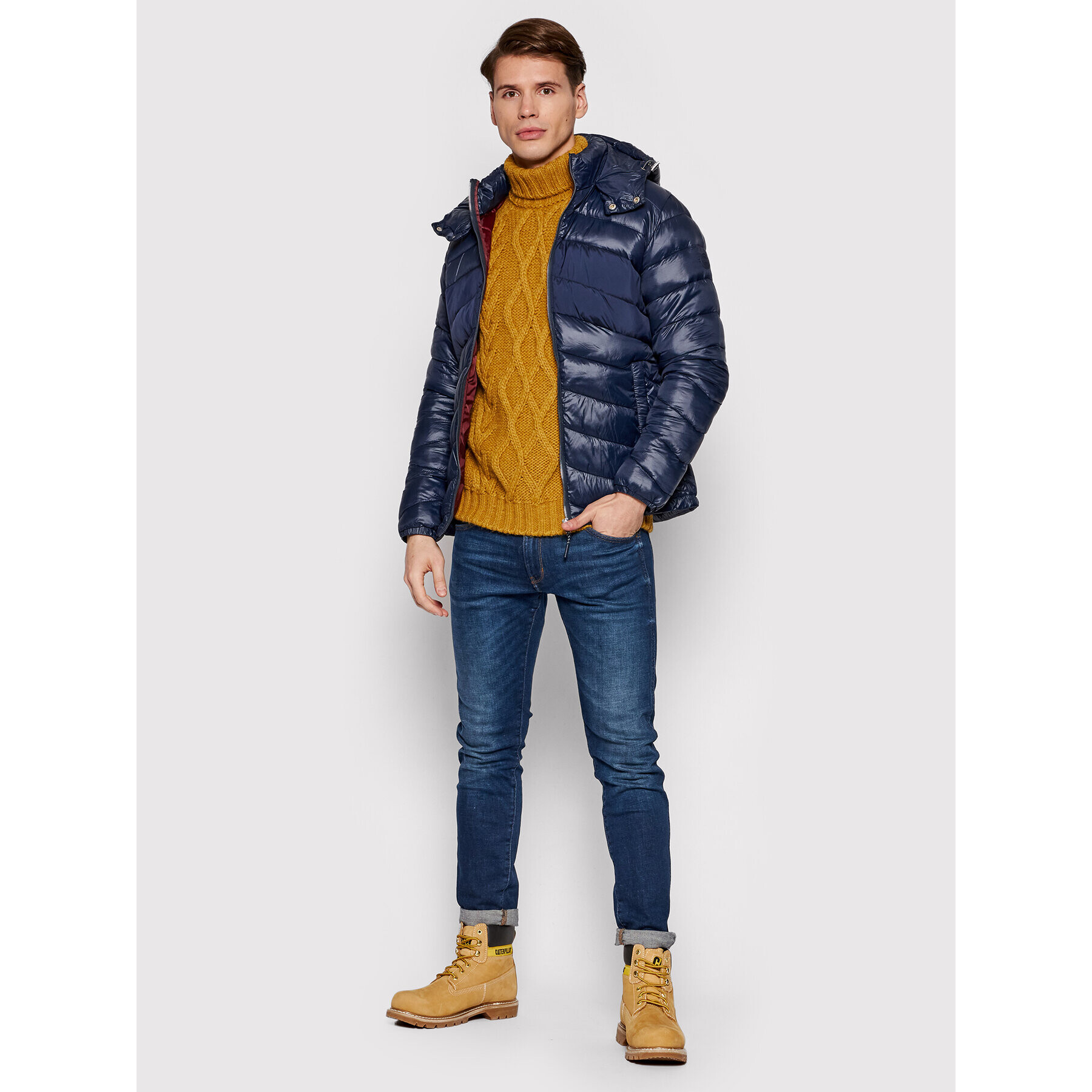 Jack&Jones Puhovka Laroy 12192677 Mornarsko modra Regular Fit - Pepit.si