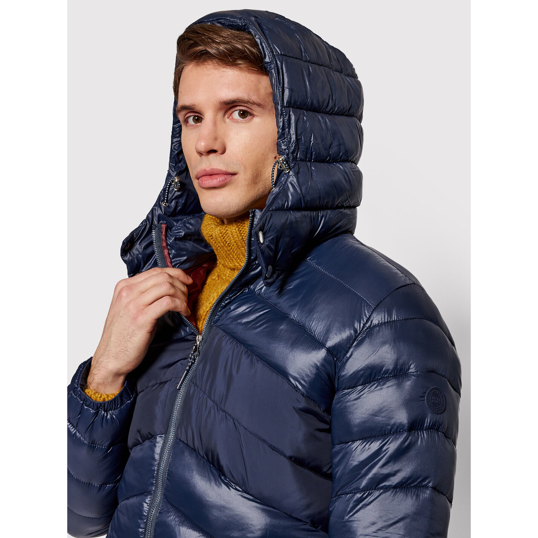 Jack&Jones Puhovka Laroy 12192677 Mornarsko modra Regular Fit - Pepit.si