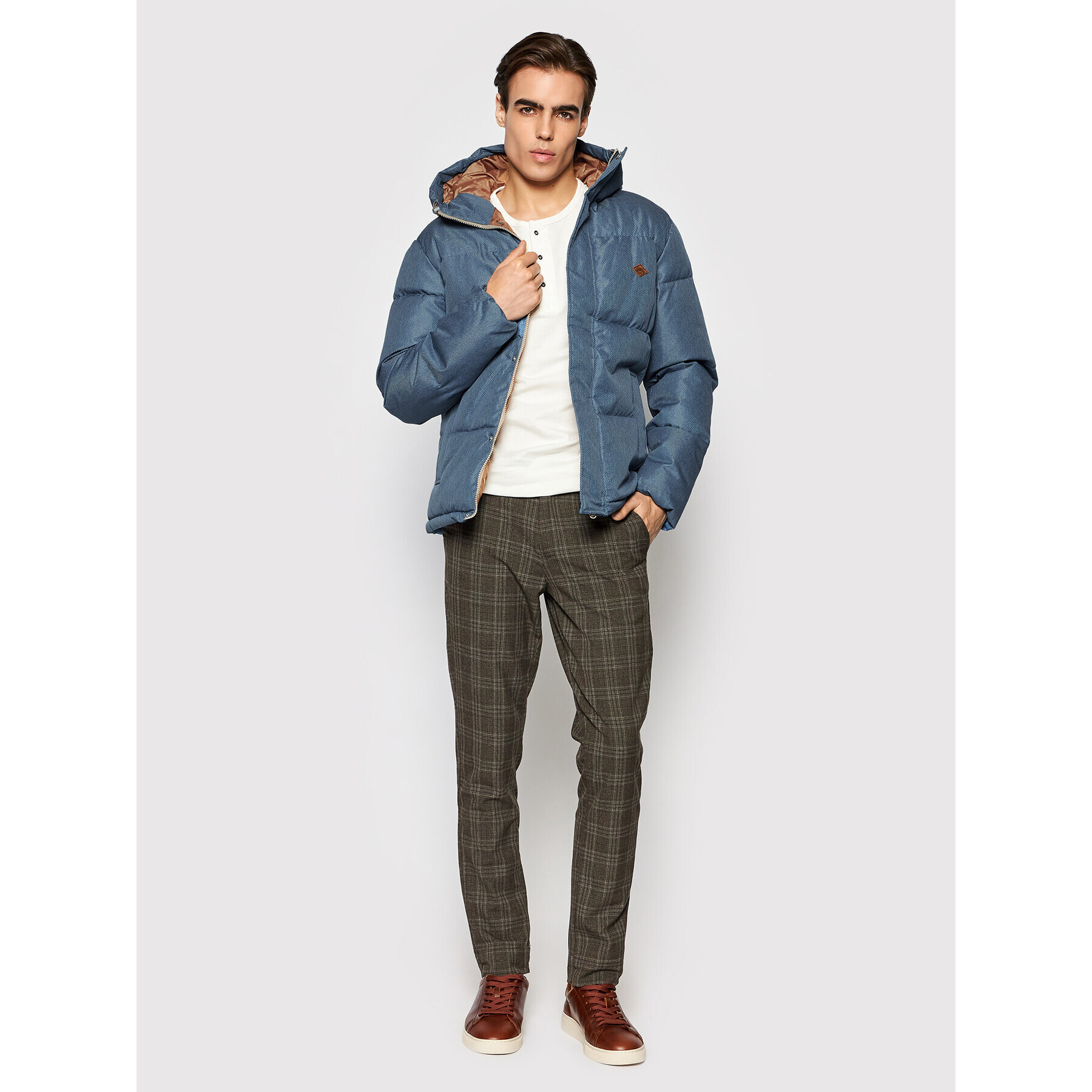 Jack&Jones Puhovka Newport 12192676 Modra Regular Fit - Pepit.si