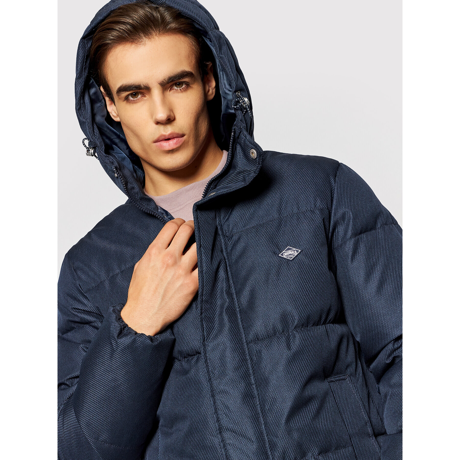 Jack&Jones Puhovka Newport 12192676 Mornarsko modra Regular Fit - Pepit.si