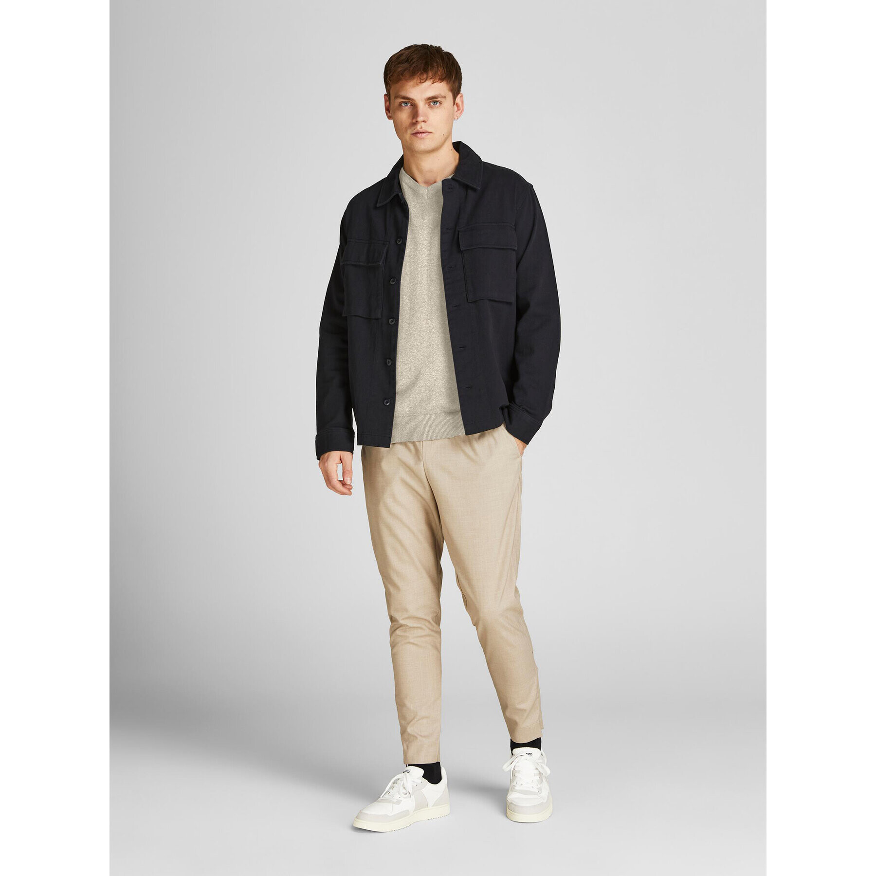 Jack&Jones Pulover 12208365 Bež Regular Fit - Pepit.si