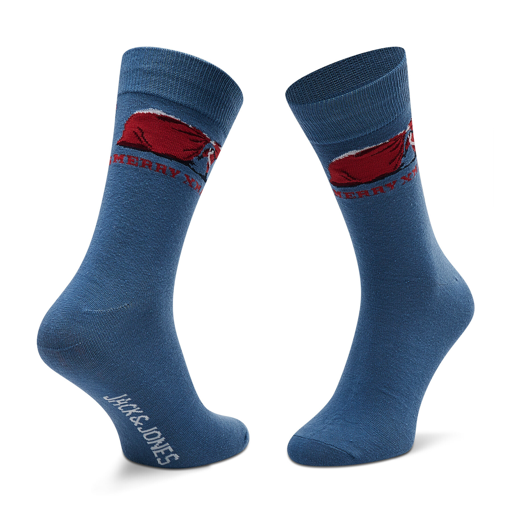 Jack&Jones Set 3 parov moških visokih nogavic Jacsanta Claus Sock Giftbox 12198046 Črna - Pepit.si