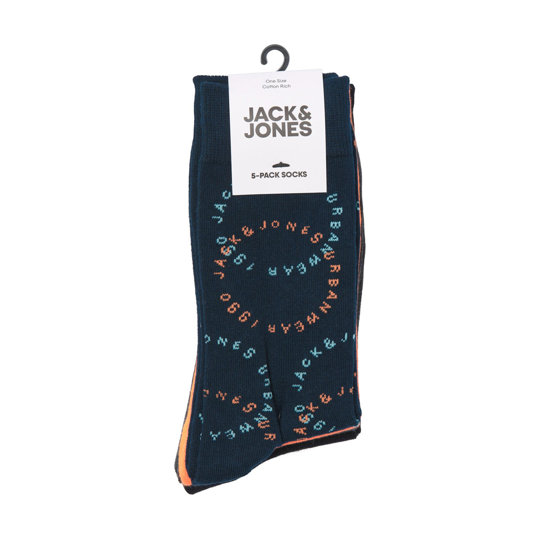 Jack&Jones Set 5 parov moških visokih nogavic 12237460 Pisana - Pepit.si