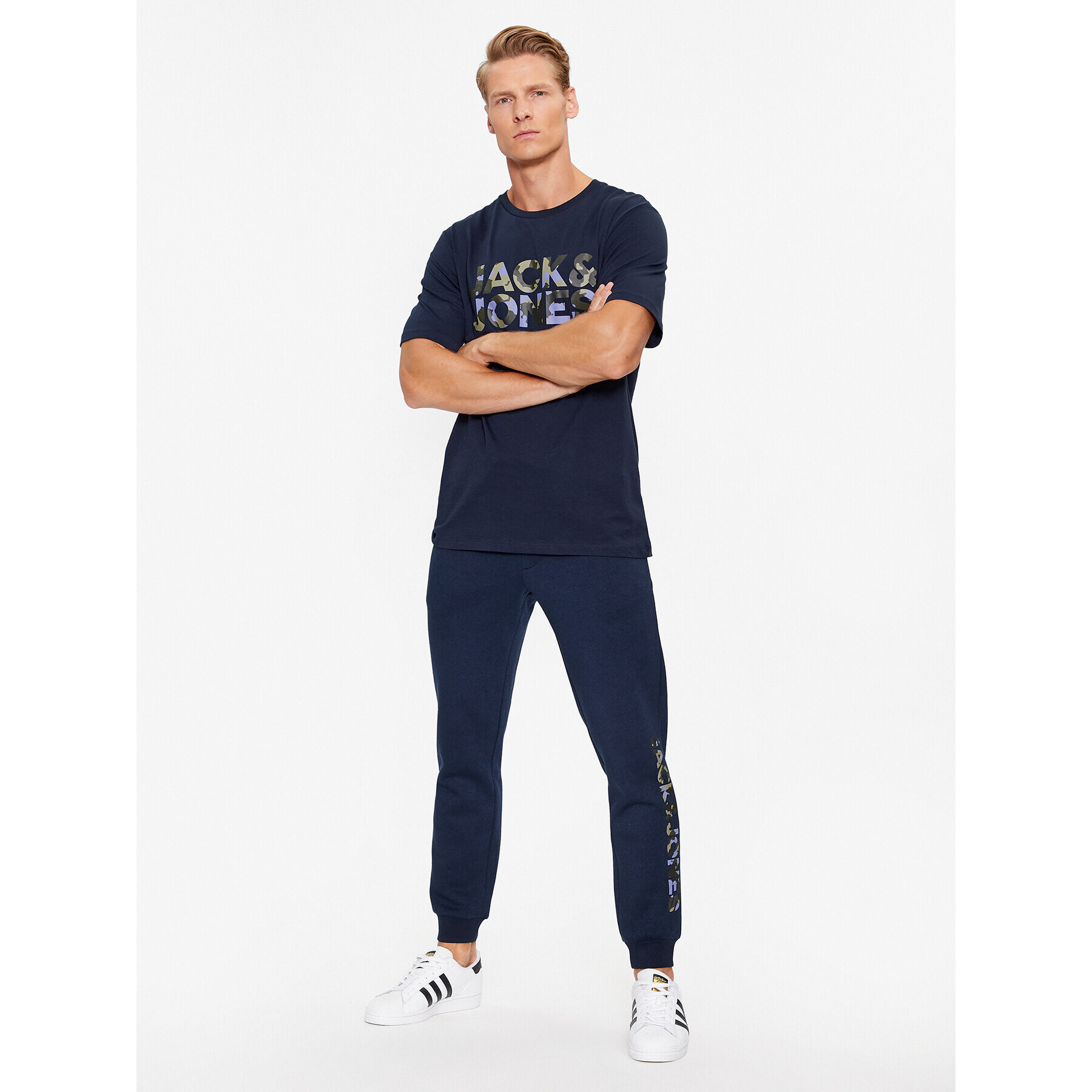 Jack&Jones Spodnji del trenirke Gordon 12236747 Mornarsko modra Regular Fit - Pepit.si