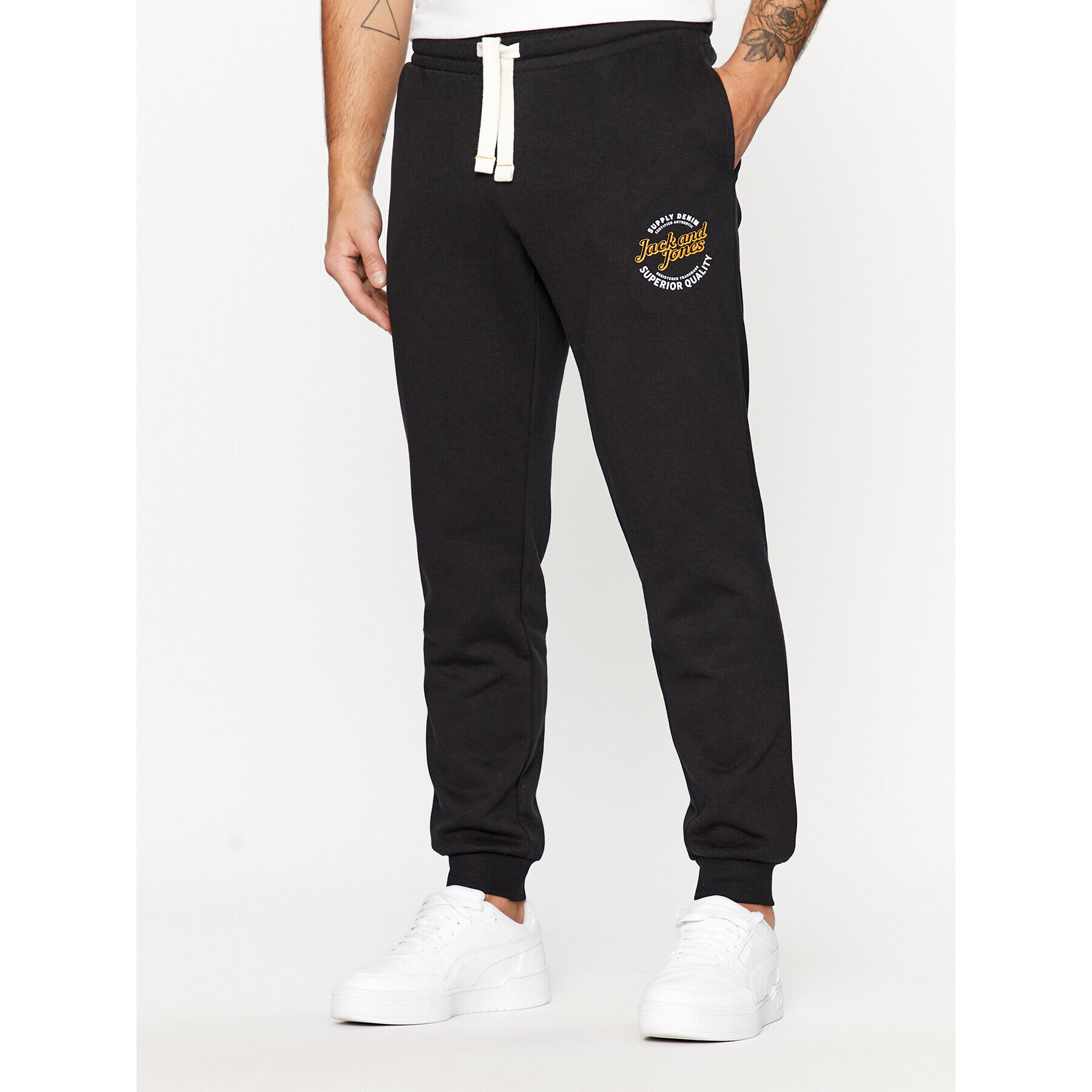 Jack&Jones Spodnji del trenirke 12236876 Črna Relaxed Fit - Pepit.si