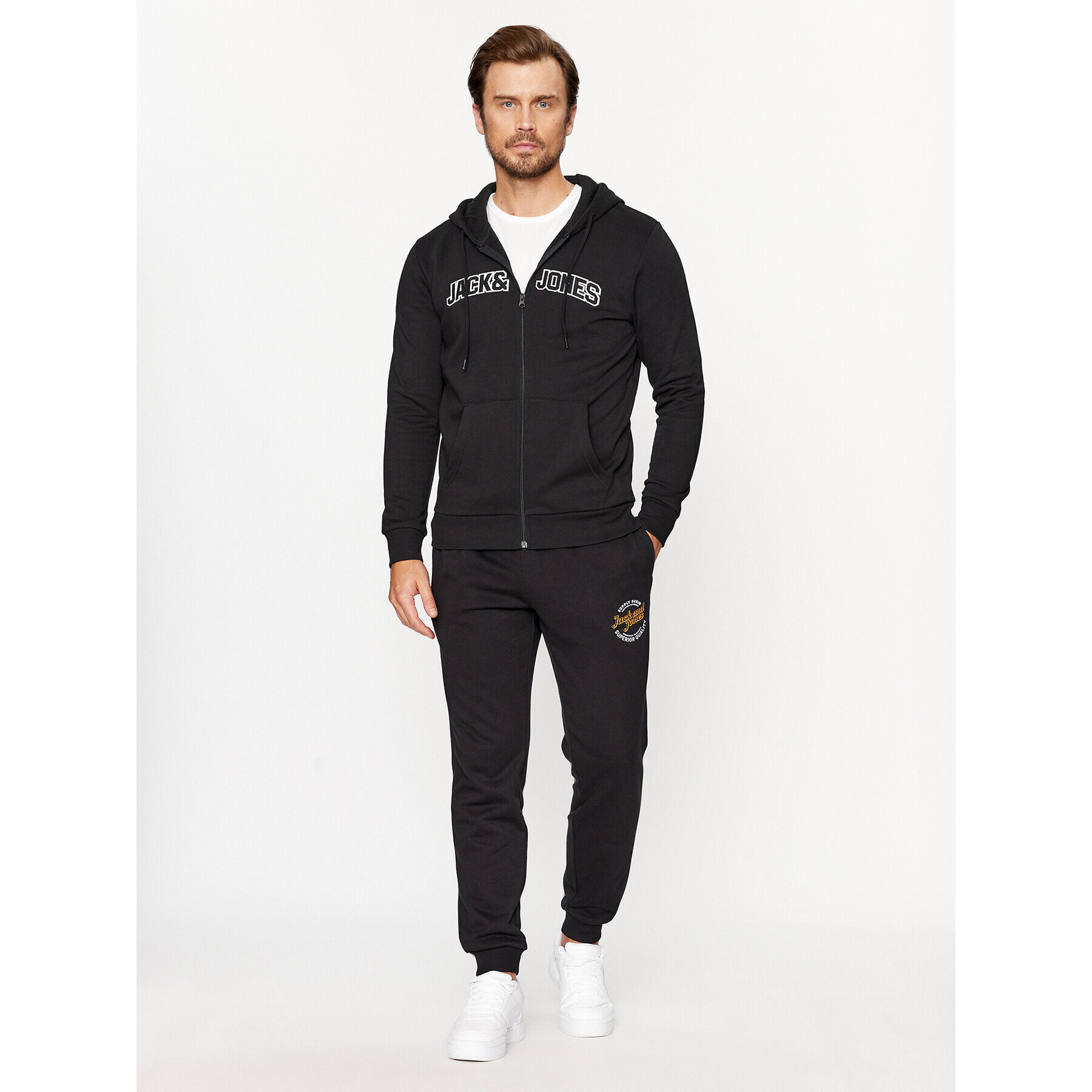 Jack&Jones Spodnji del trenirke 12236876 Črna Relaxed Fit - Pepit.si