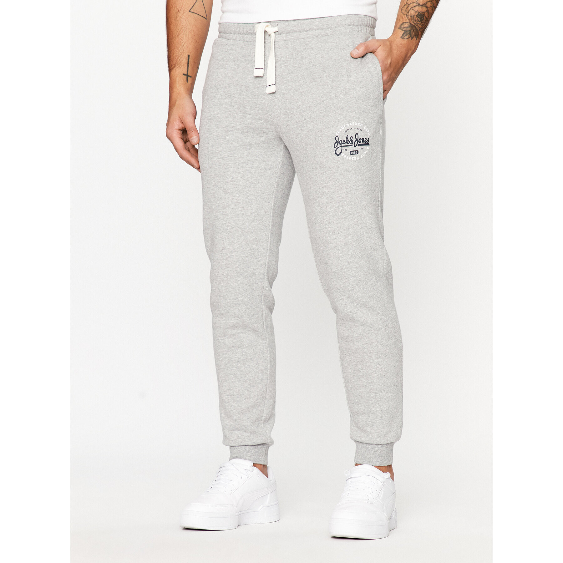 Jack&Jones Spodnji del trenirke 12236876 Siva Relaxed Fit - Pepit.si