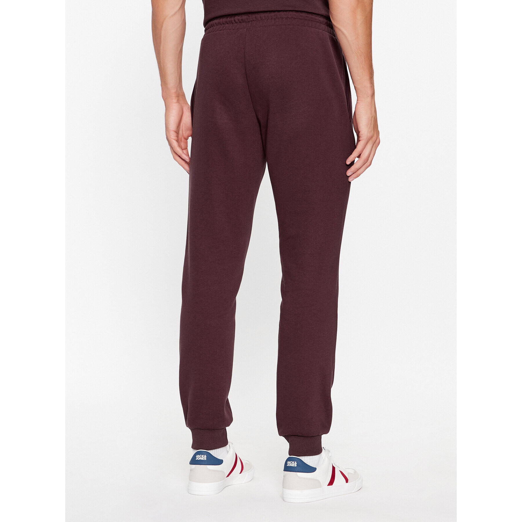 Jack&Jones Spodnji del trenirke Gordon 12242594 Bordo rdeča Regular Fit - Pepit.si