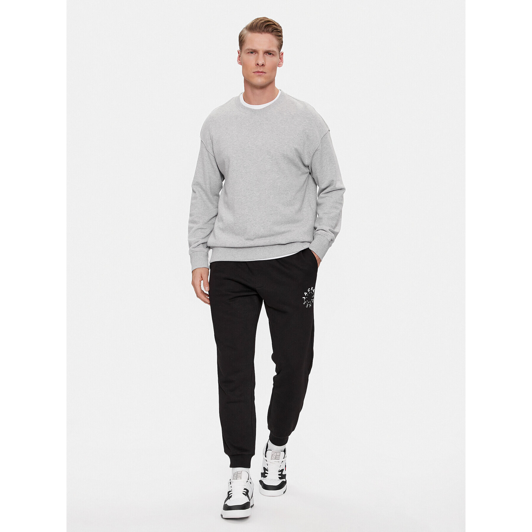 Jack&Jones Spodnji del trenirke Gordon 12242594 Črna Regular Fit - Pepit.si