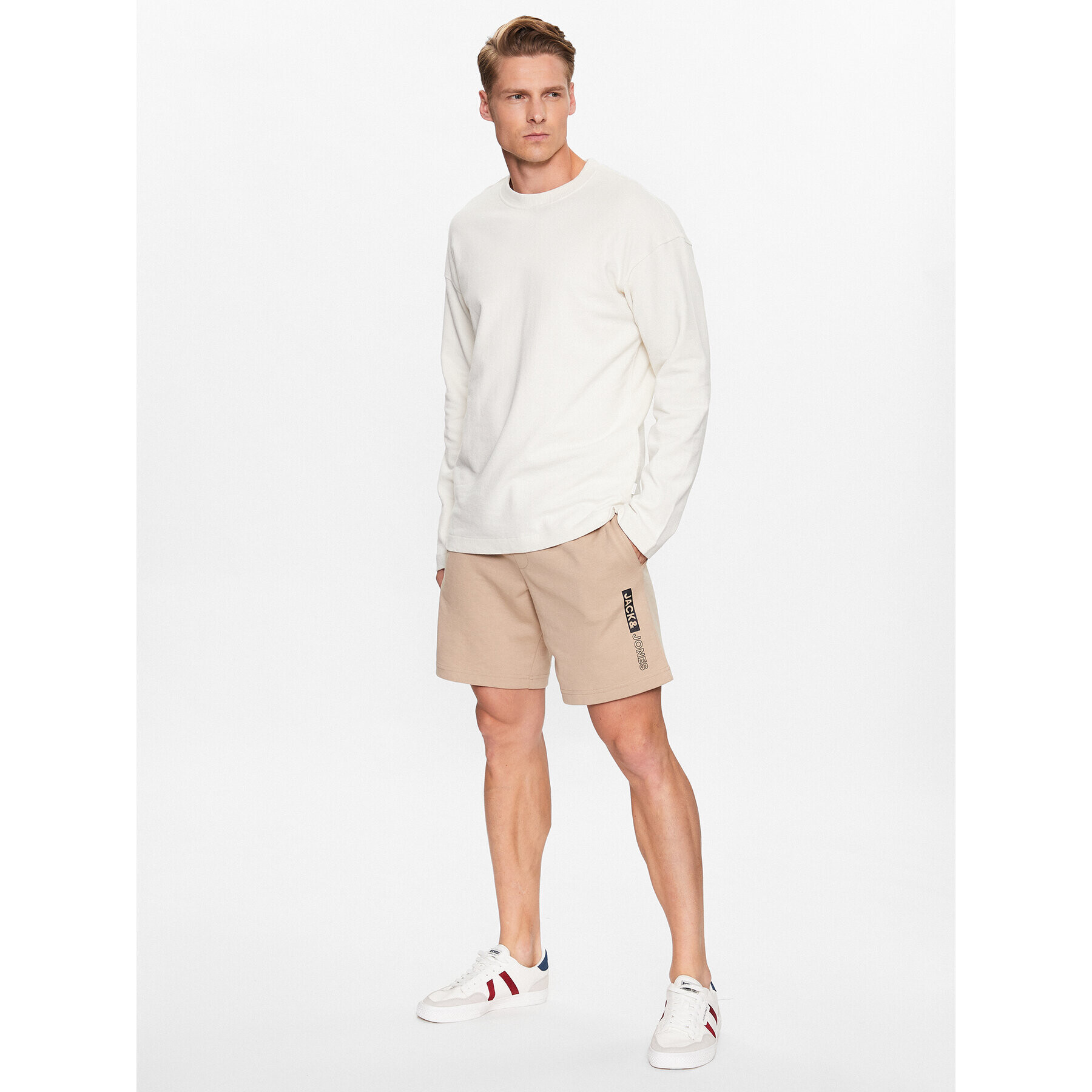 Jack&Jones Športne kratke hlače 12225143 Bež Regular Fit - Pepit.si