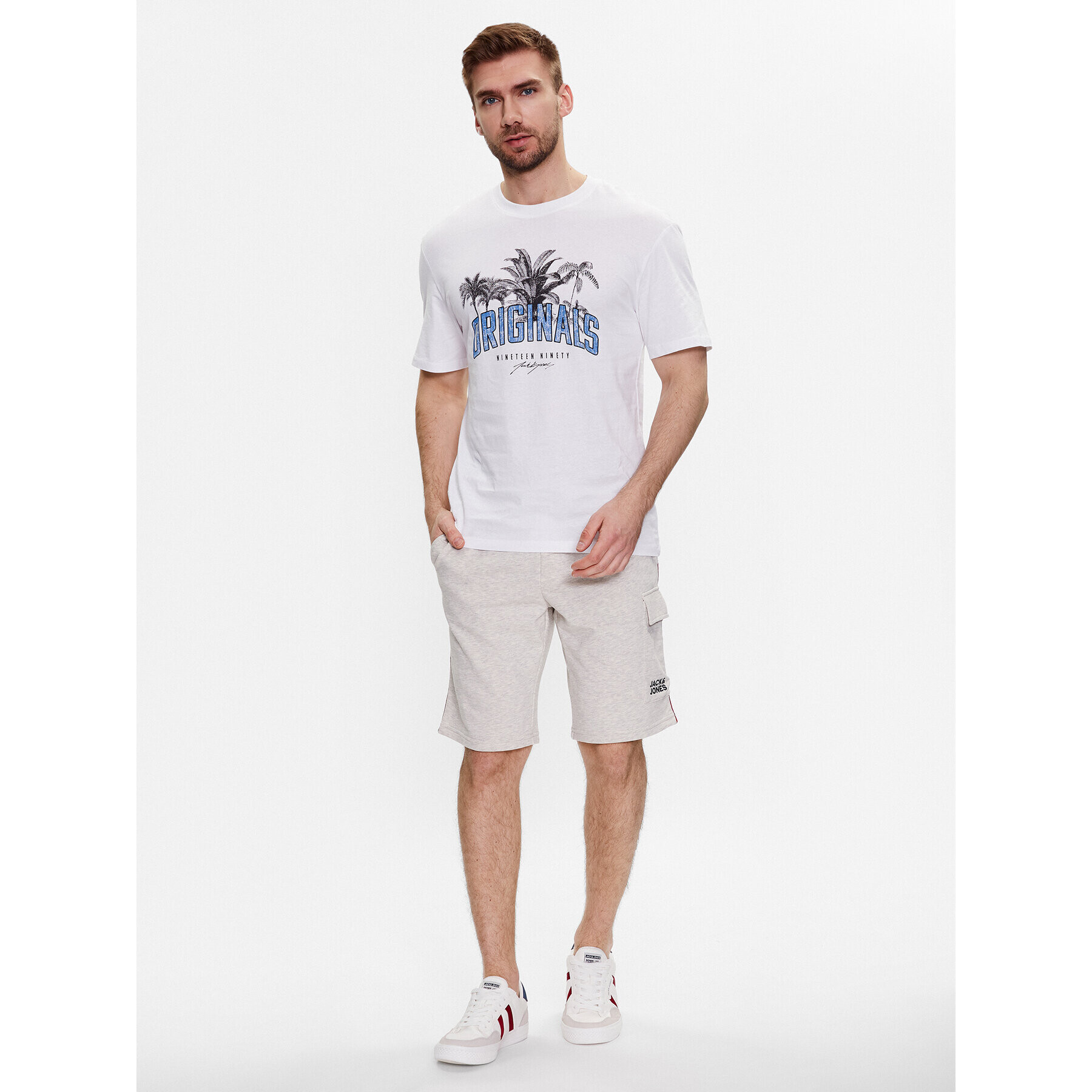 Jack&Jones Športne kratke hlače Atlas 12225165 Siva Regular Fit - Pepit.si