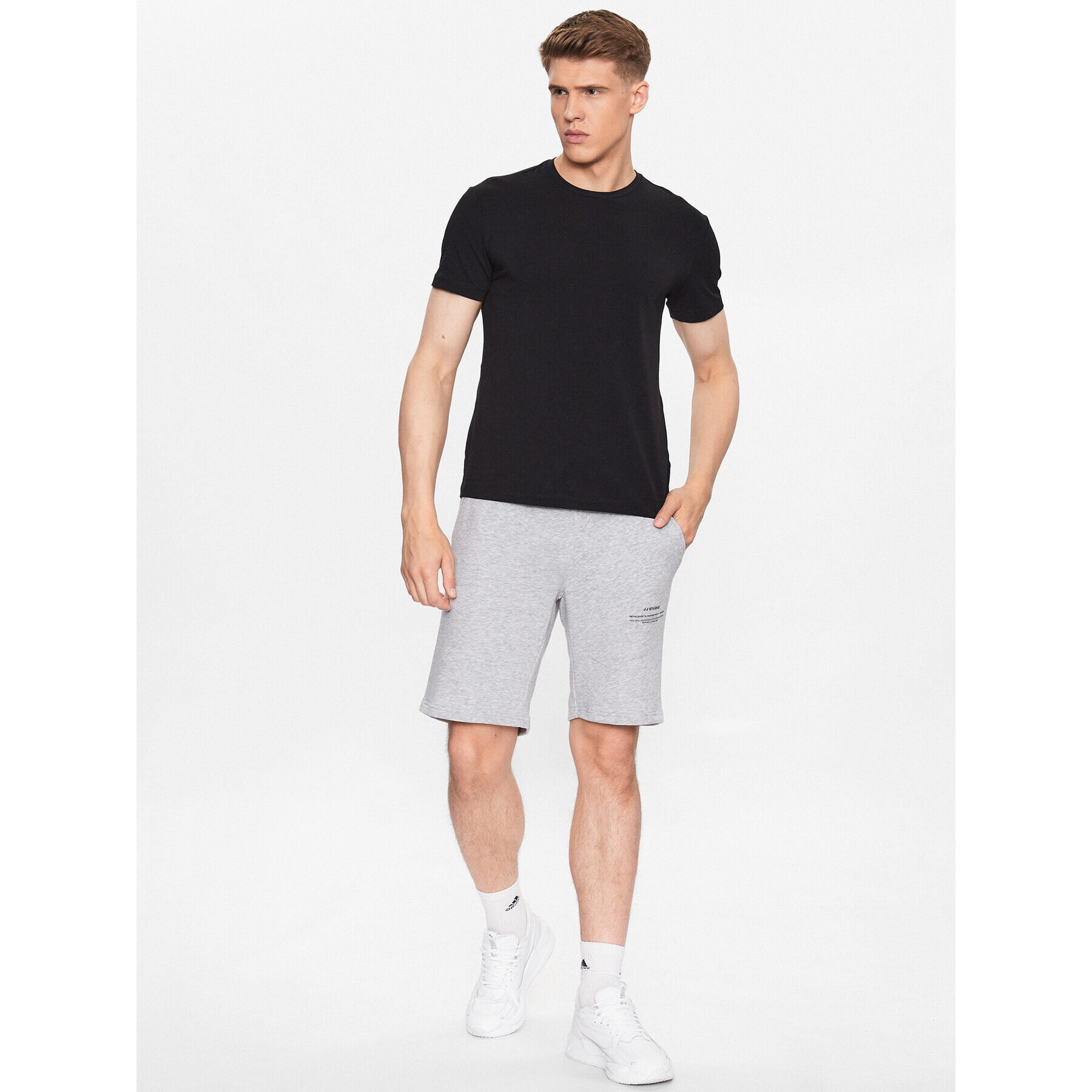 Jack&Jones Športne kratke hlače Felix 12225113 Siva Regular Fit - Pepit.si