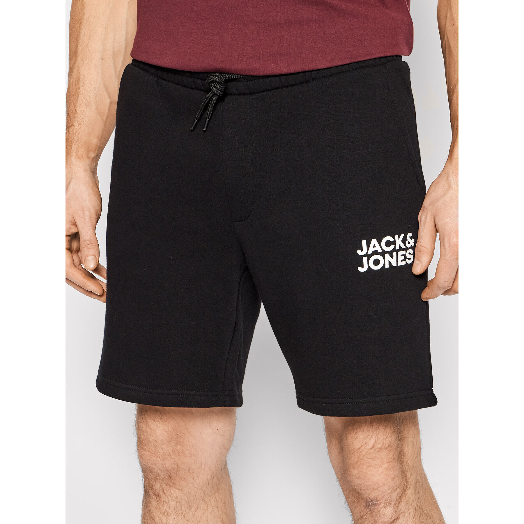 Jack&Jones Športne kratke hlače New Soft 12186787 Črna Regular Fit - Pepit.si