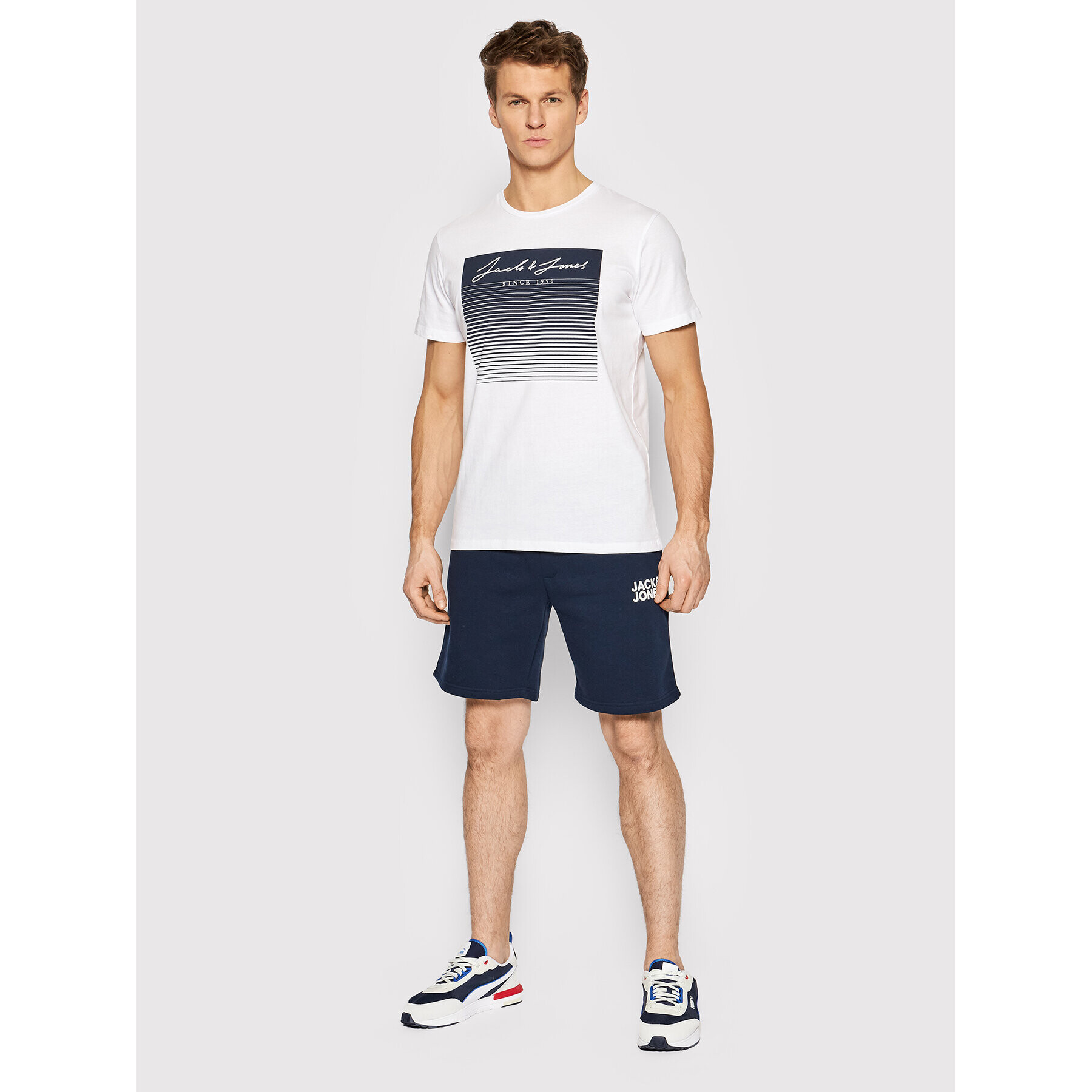 Jack&Jones Športne kratke hlače New Soft 12186787 Mornarsko modra Regular Fit - Pepit.si