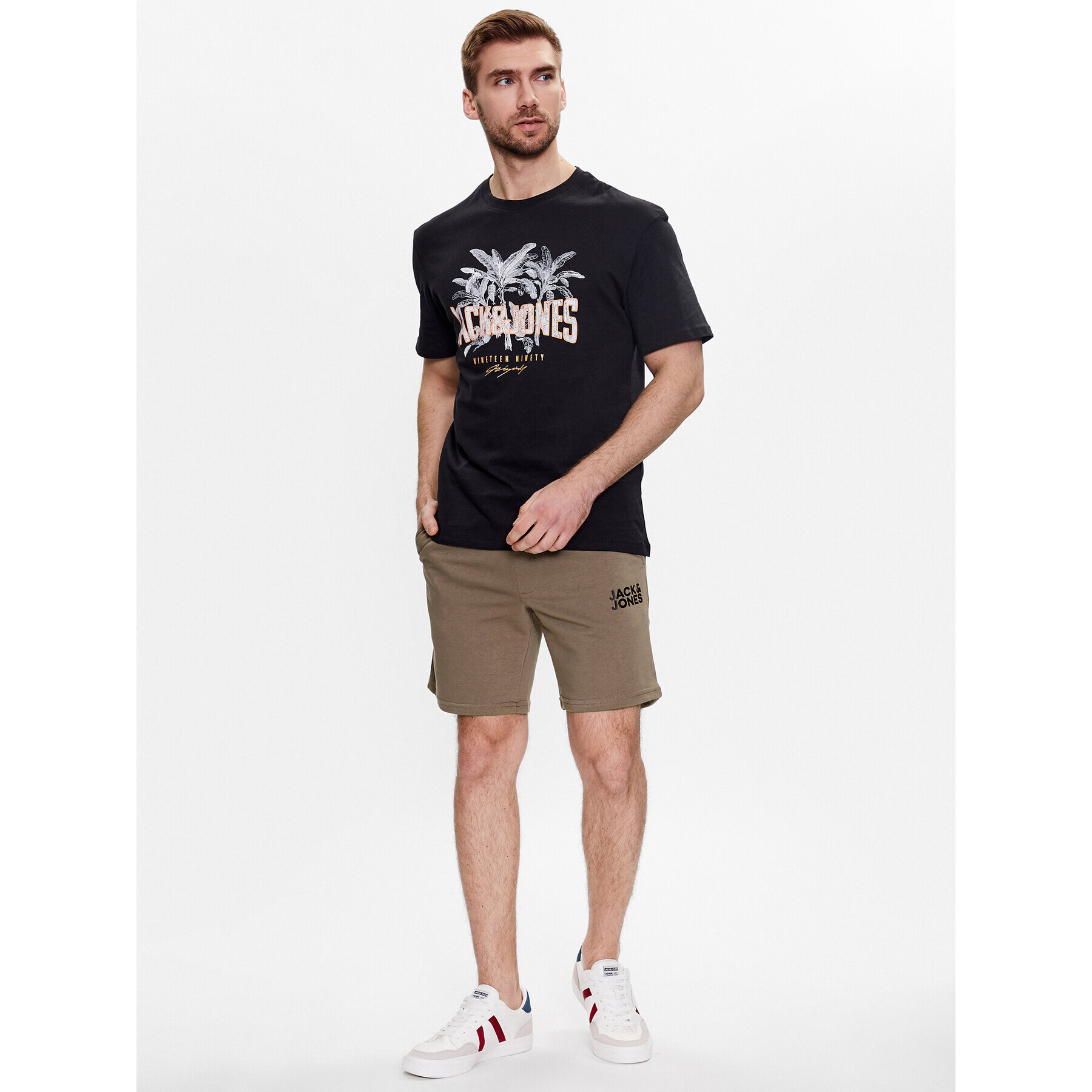 Jack&Jones Športne kratke hlače New Soft 12228920 Rjava Regular Fit - Pepit.si