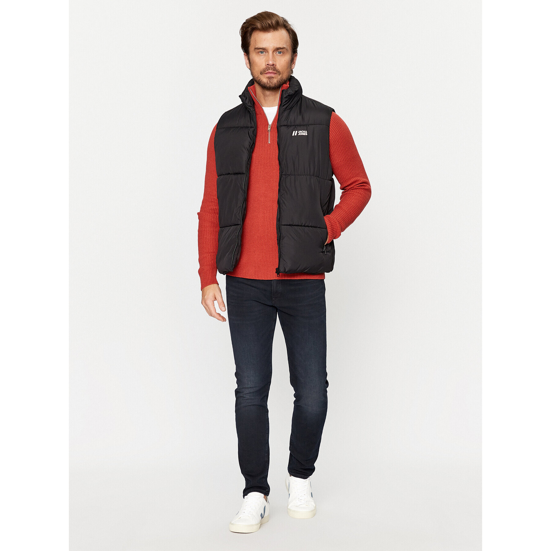 Jack&Jones Telovnik 12238748 Črna Regular Fit - Pepit.si