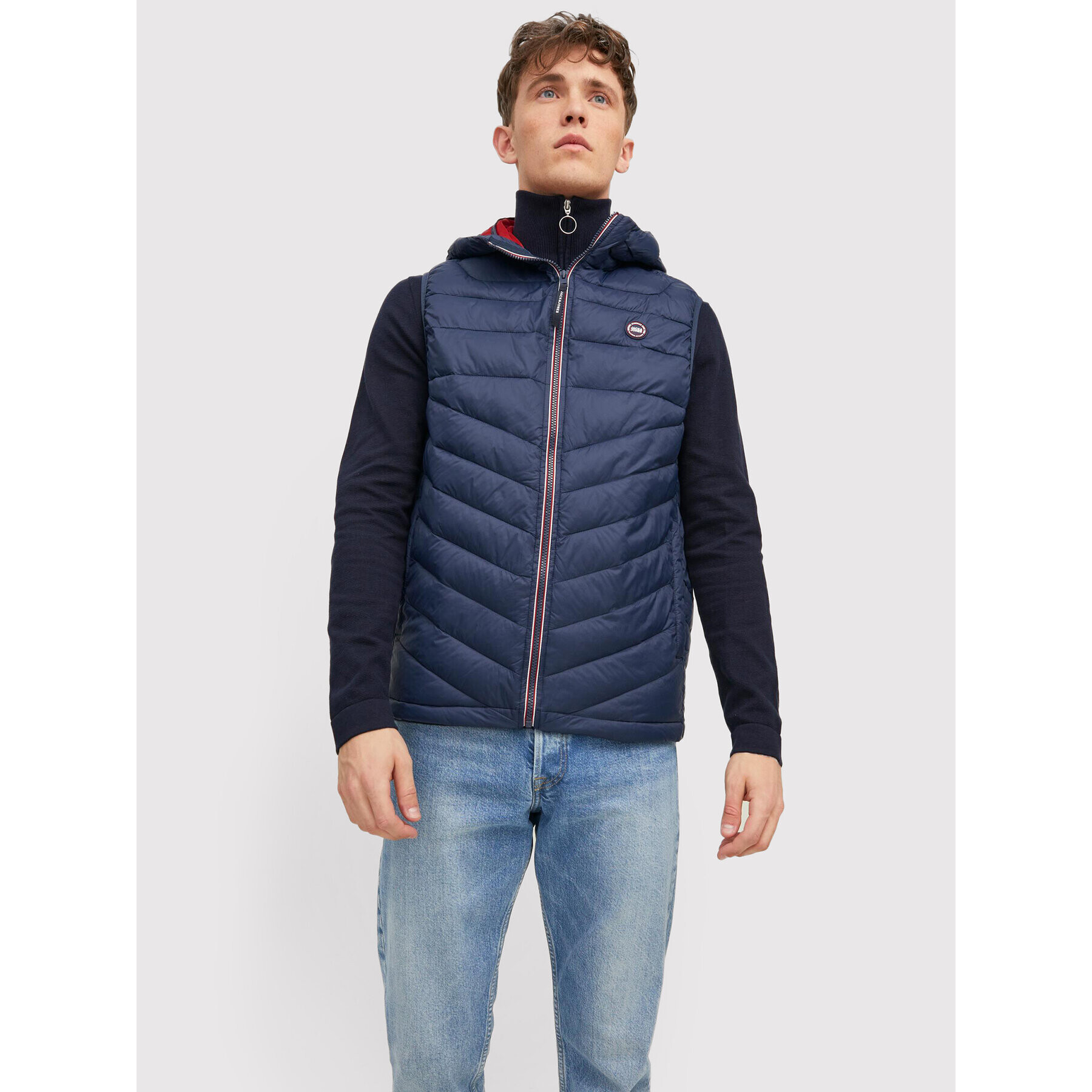 Jack&Jones Telovnik Hero 12211789 Mornarsko modra Regular Fit - Pepit.si