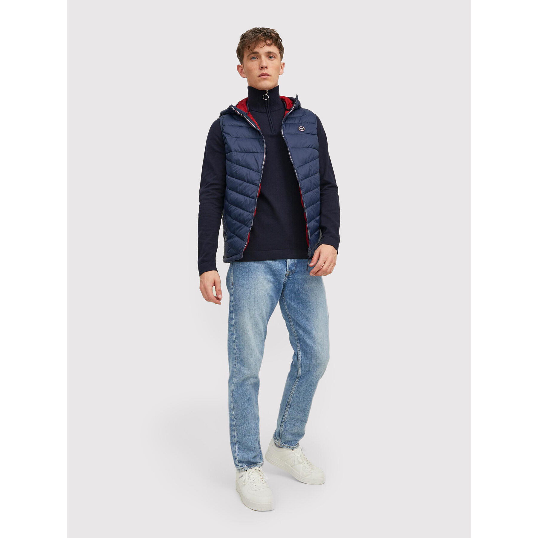 Jack&Jones Telovnik Hero 12211789 Mornarsko modra Regular Fit - Pepit.si