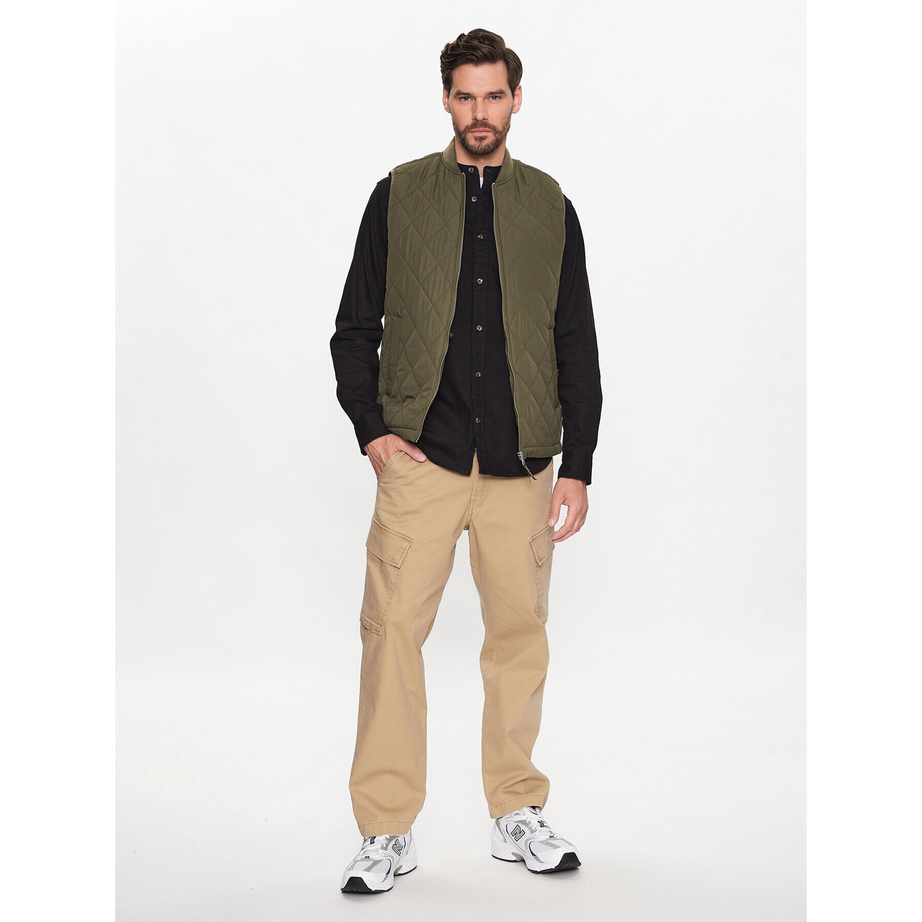 Jack&Jones Telovnik Keen 12223161 Zelena Regular Fit - Pepit.si