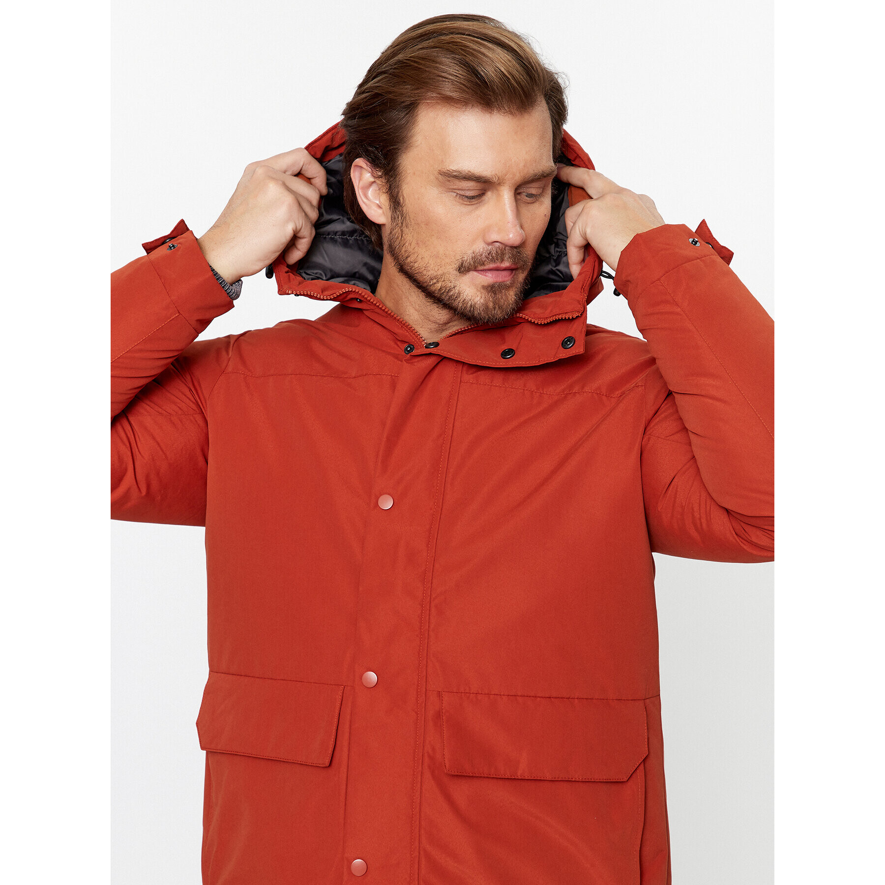 Jack&Jones Zimska jakna 12236015 Oranžna Regular Fit - Pepit.si