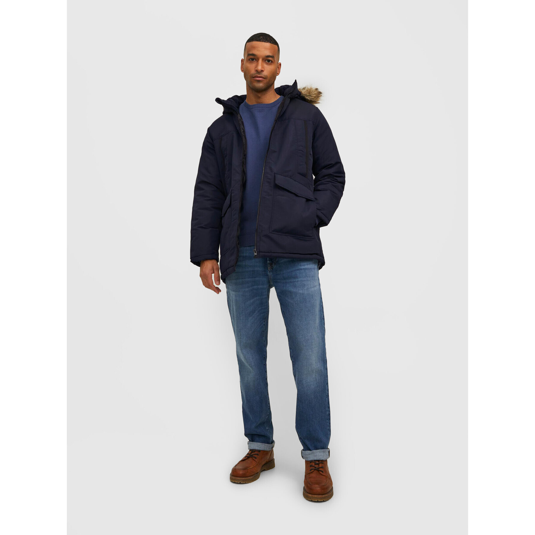 Jack&Jones Zimska jakna Craft 12211773 Mornarsko modra Regular Fit - Pepit.si