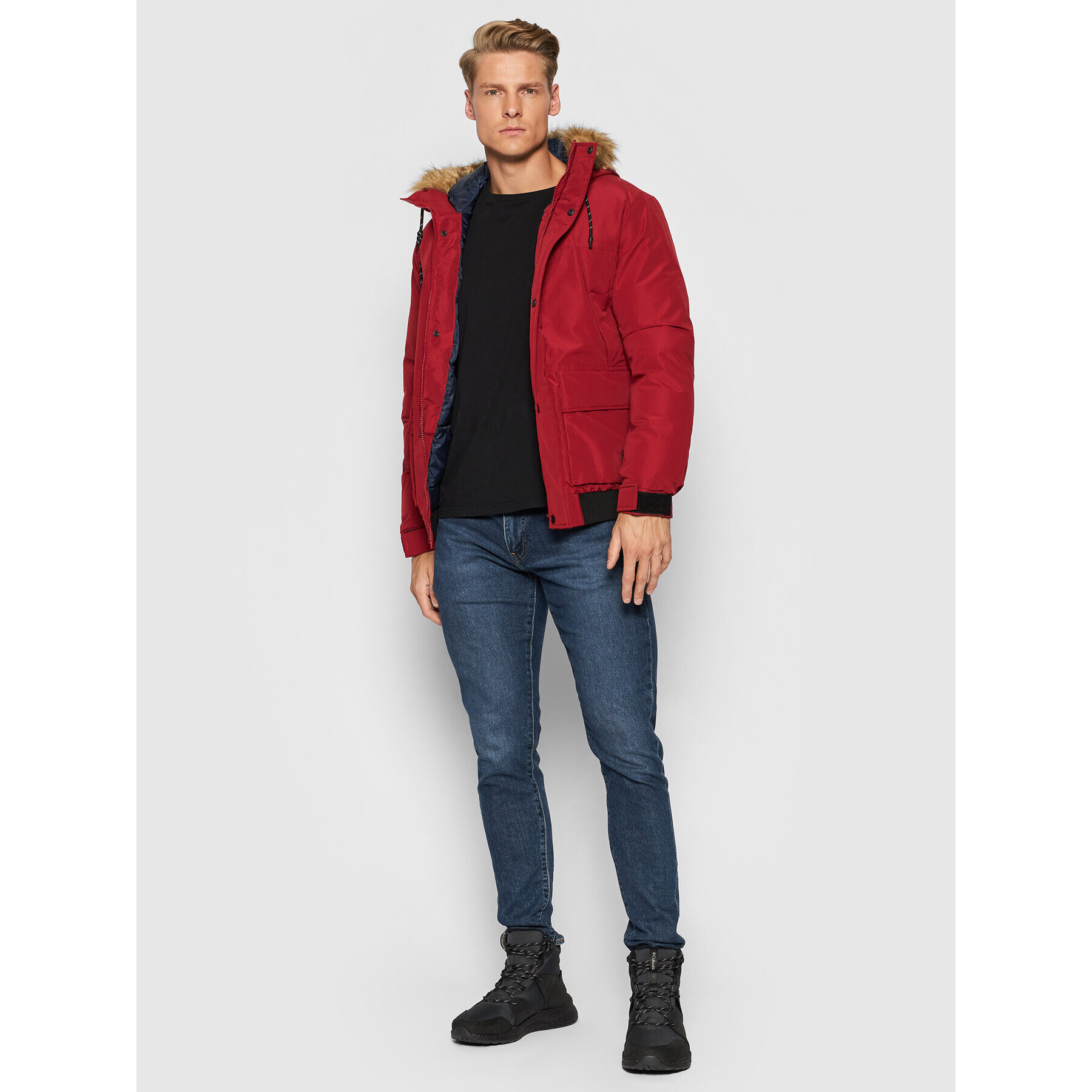 Jack&Jones Zimska jakna Super Bomber 12190044 Rdeča Regular Fit - Pepit.si