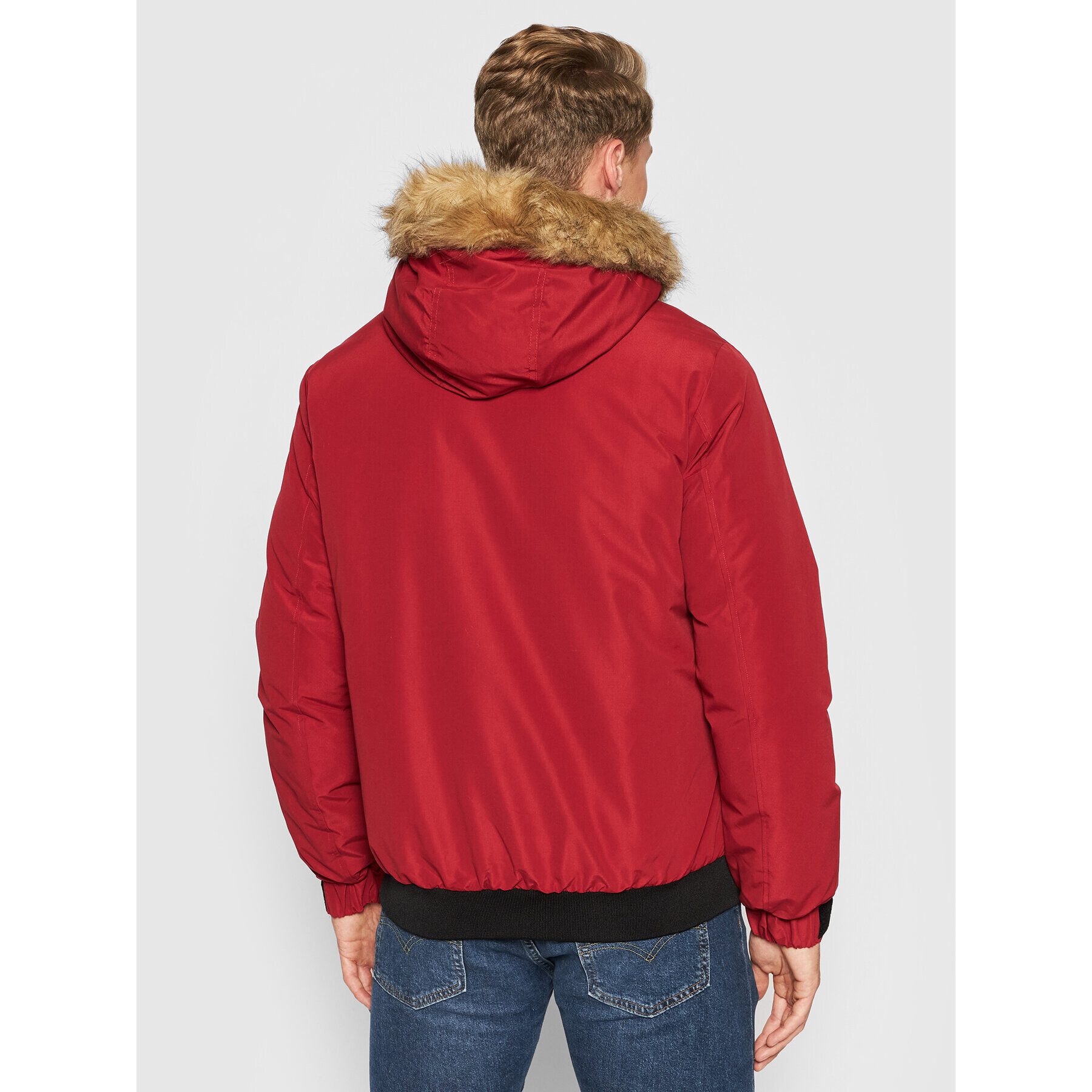 Jack&Jones Zimska jakna Super Bomber 12190044 Rdeča Regular Fit - Pepit.si