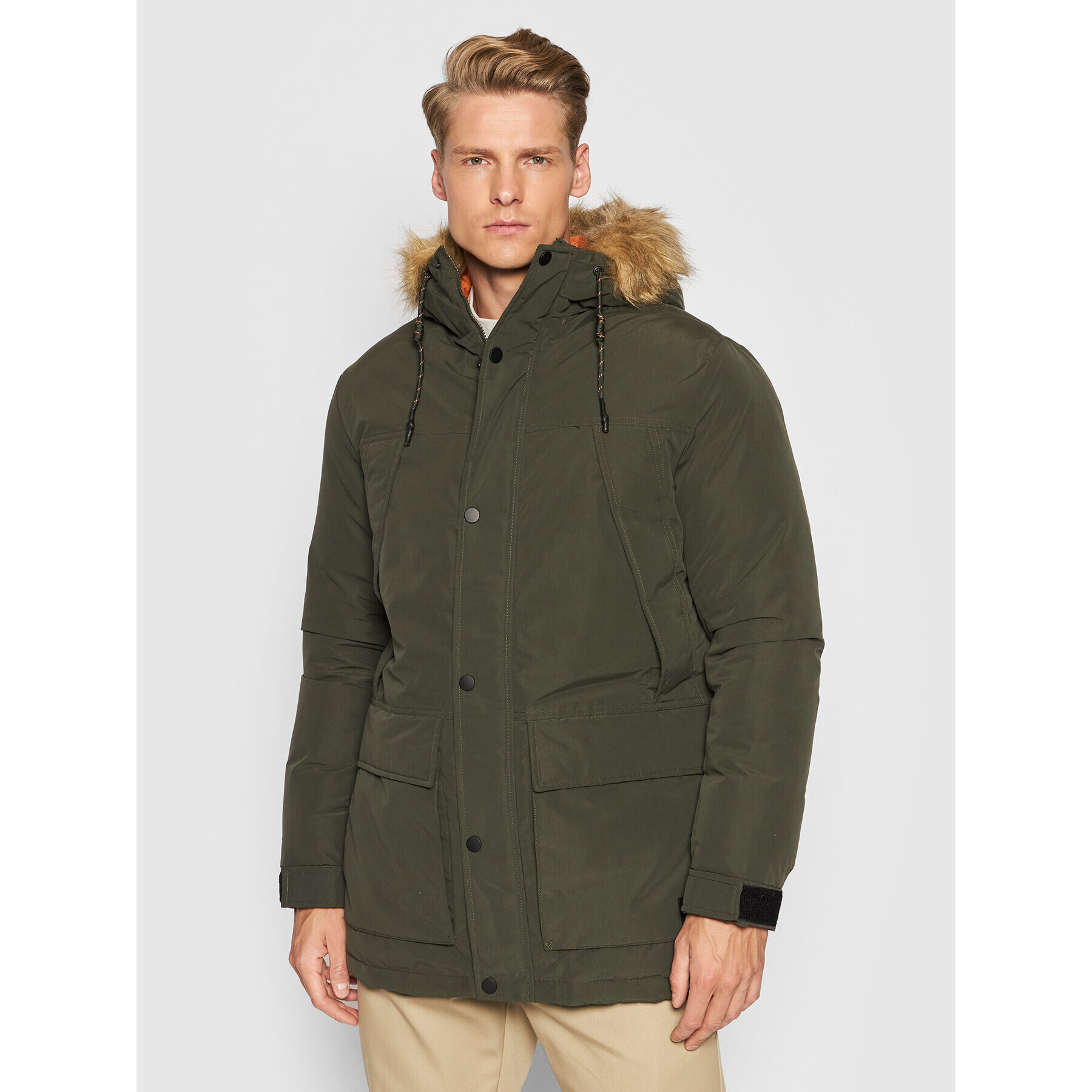 Jack&Jones Zimska jakna Super Parka 12190042 Zelena Regular Fit - Pepit.si