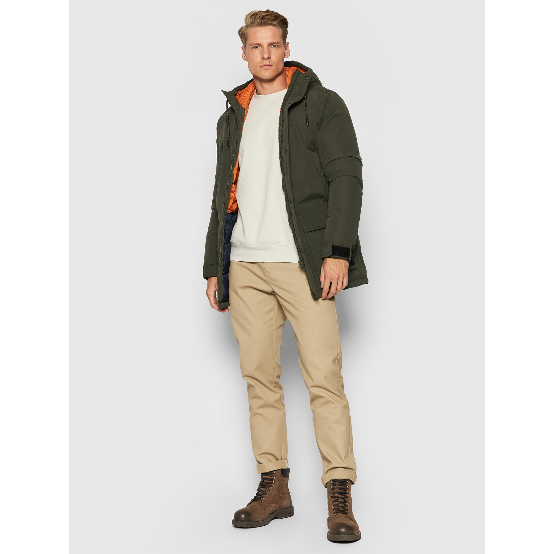 Jack&Jones Zimska jakna Super Parka 12190042 Zelena Regular Fit - Pepit.si