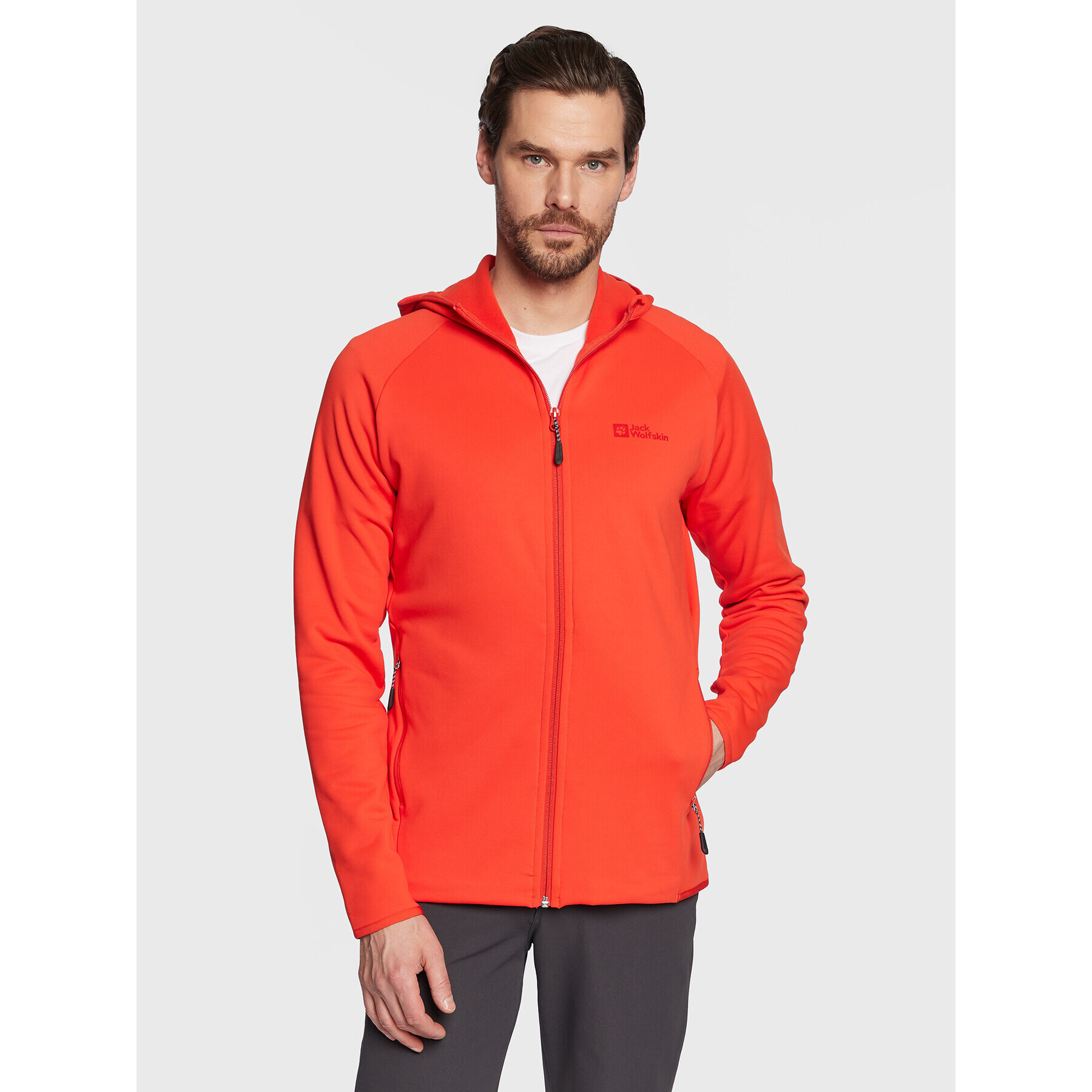 Jack Wolfskin Flis Baiselberg 1710541 Rdeča Regular Fit - Pepit.si