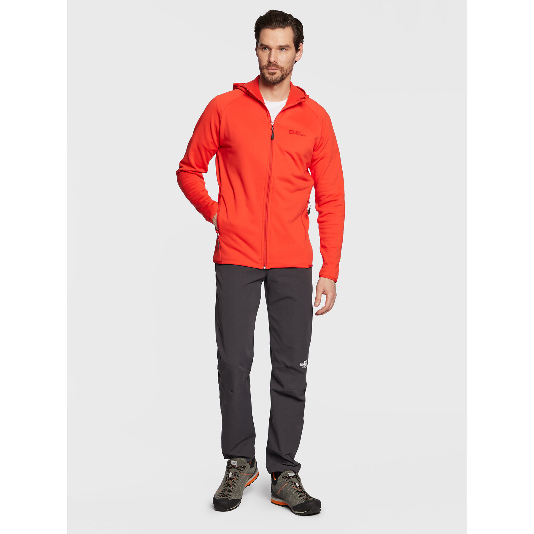 Jack Wolfskin Flis Baiselberg 1710541 Rdeča Regular Fit - Pepit.si