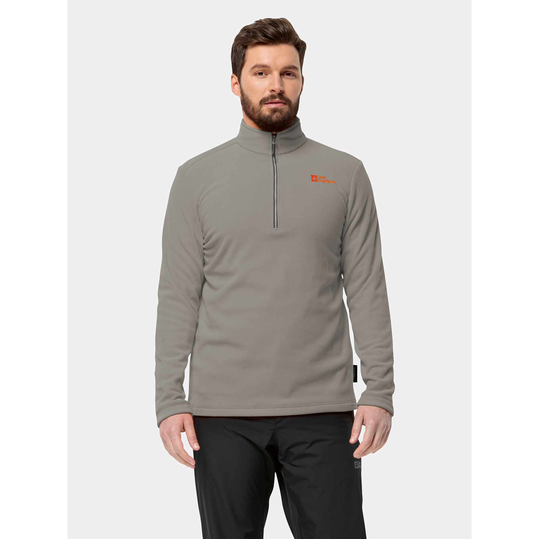 Jack Wolfskin Flis Taunus Hz 1709522 Siva Regular Fit - Pepit.si